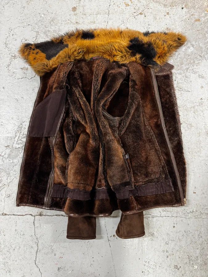 Roberto Cavalli 2000s Roberto Cavalli Fur Shearling Brown Leather Jacket Size US M / EU 48-50 / 2 - 8 Thumbnail