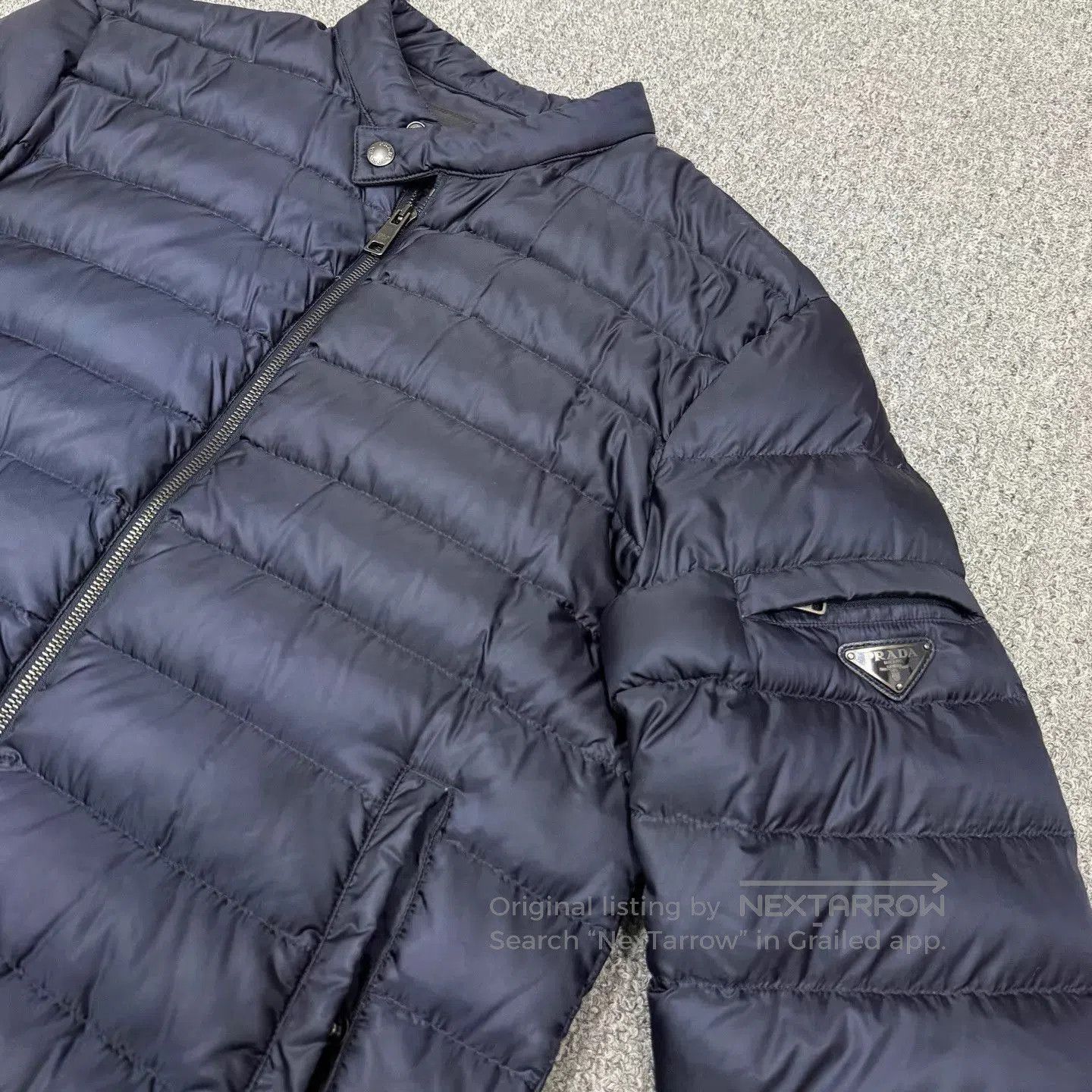 Prada Blue Puffer Jacket with Zip Closure. Size US M / EU 48-50 / 2 - 3 Thumbnail