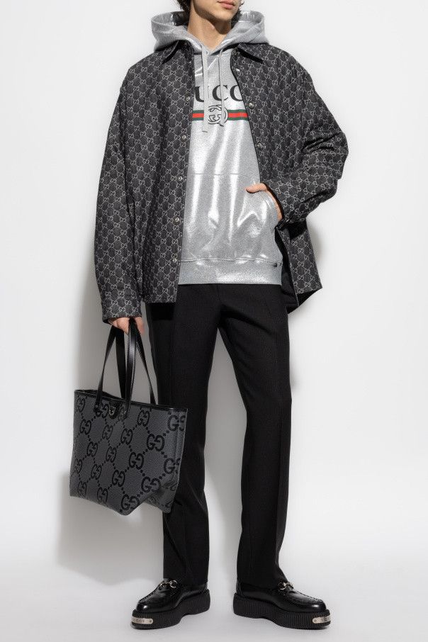 Gucci o1loc1c0226 788771 Printed Cotton Jersey Hooded Sweatshirt Size US XL / EU 56 / 4 - 2 Thumbnail
