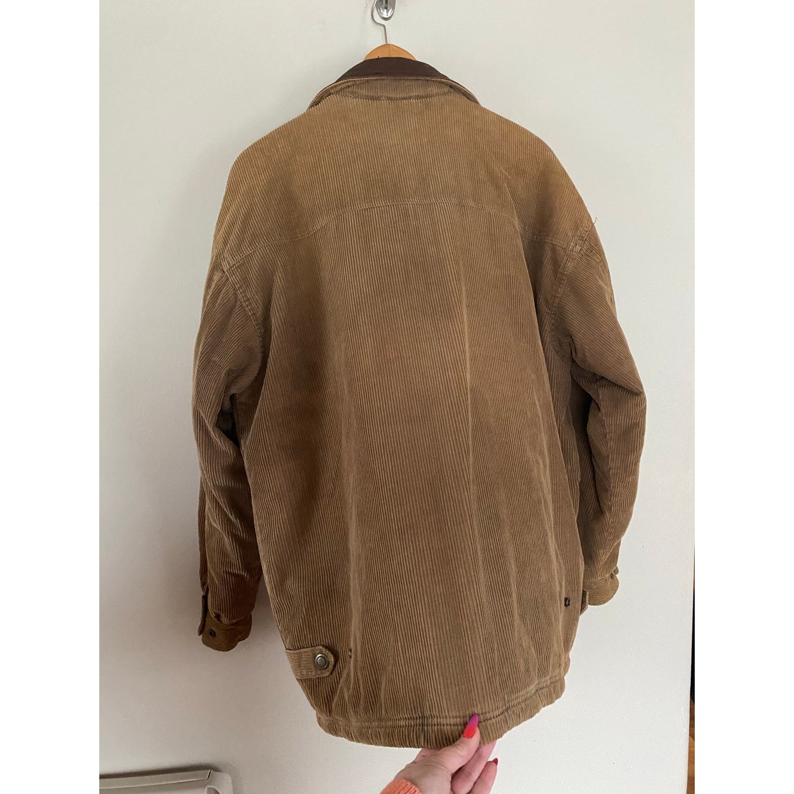 Other Vtg corduroy zip insulated coat leather collar L warm trendy Size US L / EU 52-54 / 3 - 3 Thumbnail