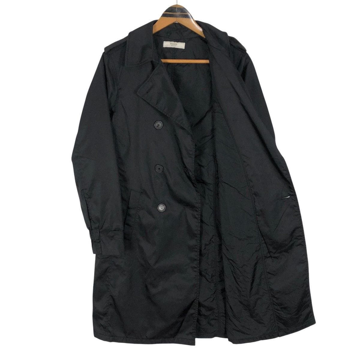 Prada Vintage Prada Double Breasted Nylon Trench Coat Size XS / US 0-2 / IT 36-38 - 6 Thumbnail