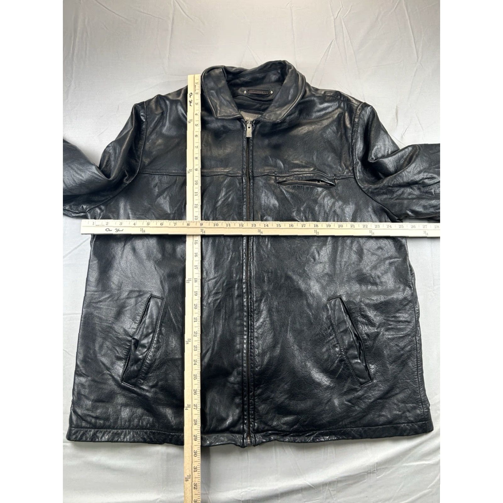 Vintage Wilson’s Leather Jacket Full Zip XL Tall Black Insulated Biker Jacket Mens XL Leather Black Insulated Biker Theme Size US XL / EU 56 / 4 - 6 Thumbnail