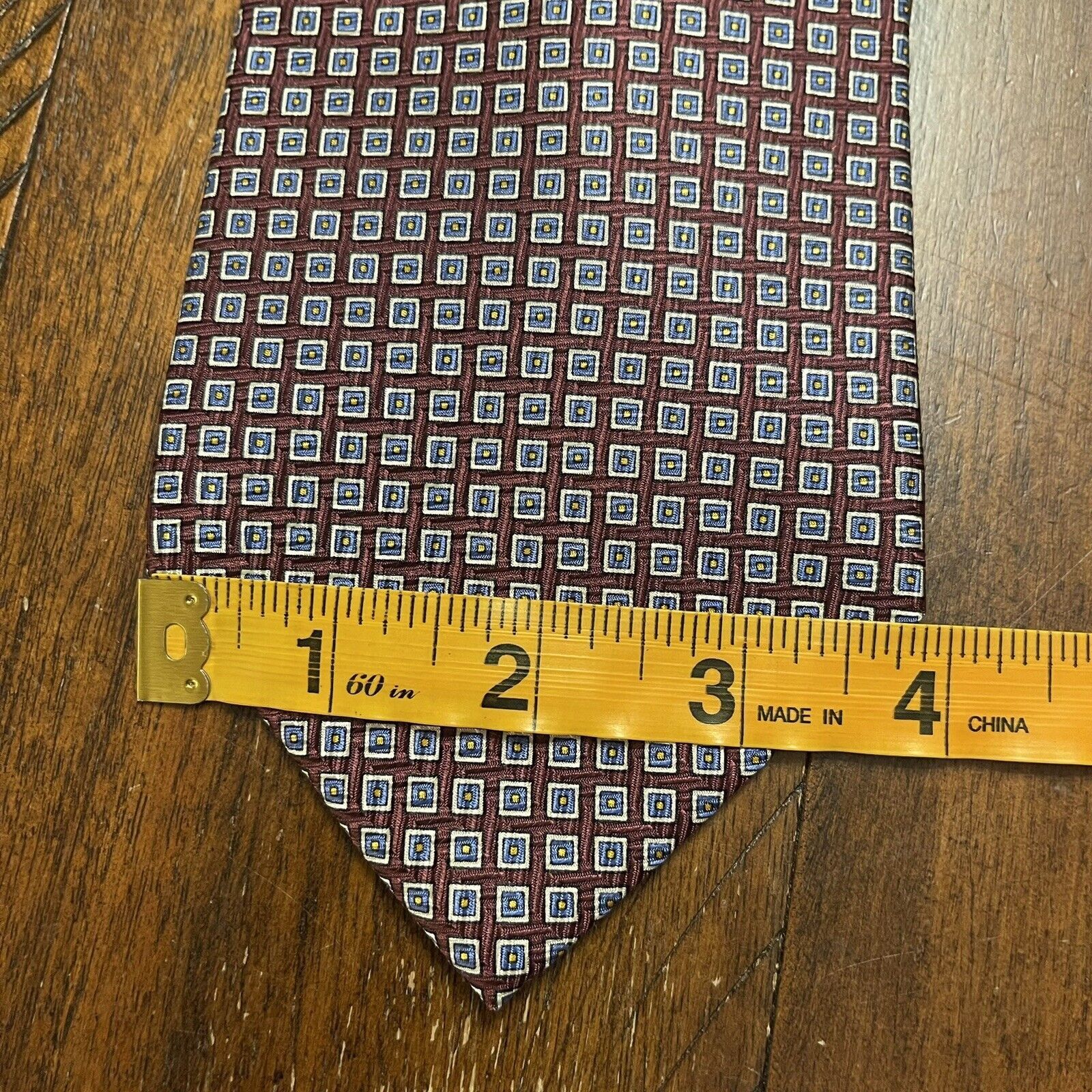 Polo Ralph Lauren Vtg Polo Ralph Lauren Geometric 100% Silk Tie Handmade USA Size ONE SIZE - 9 Thumbnail