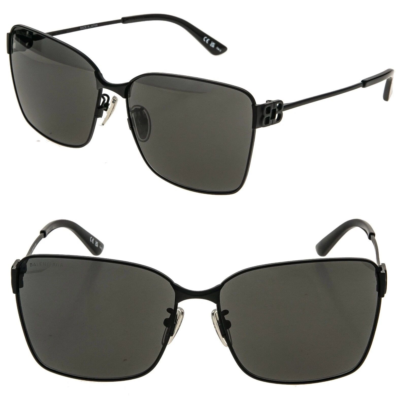 Balenciaga Black Nylon Blade Rectangle Sunglasses | Grailed
