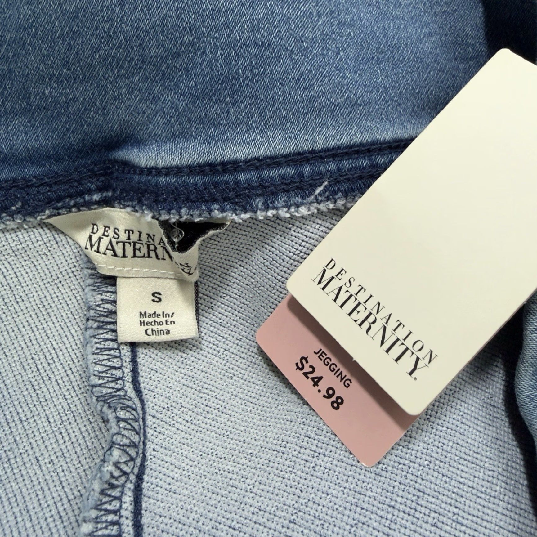 Vintage Destination Maternity Blue Jean Leggings Womens Size S Jegging NWT Maternity Blue Jeans Size 28" / US 6 / IT 42 - 4 Thumbnail