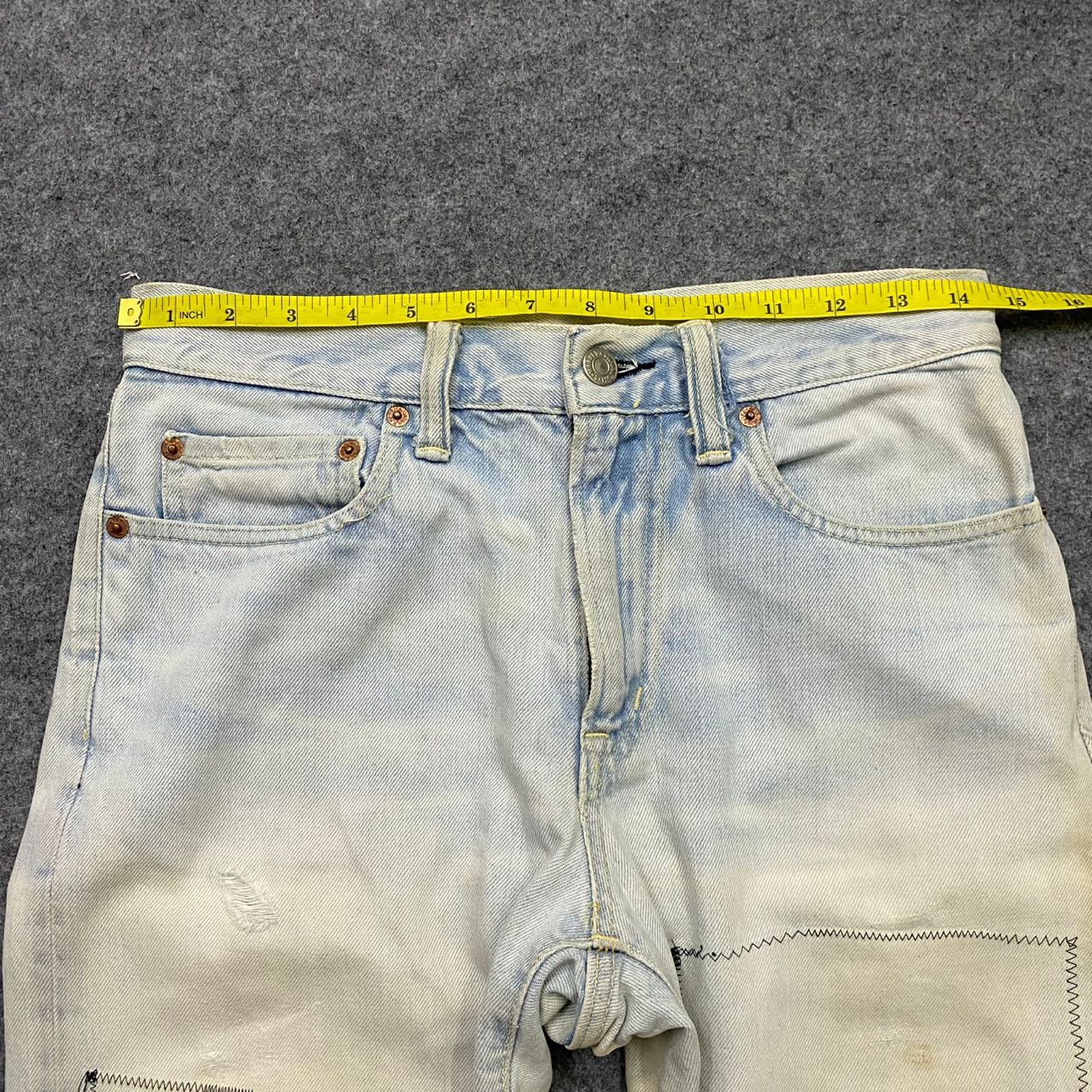 Blue Blue Japan Vintage 90s Blue Blue Japan Selvegde Patchwork Denim Size US 29 - 4 Thumbnail