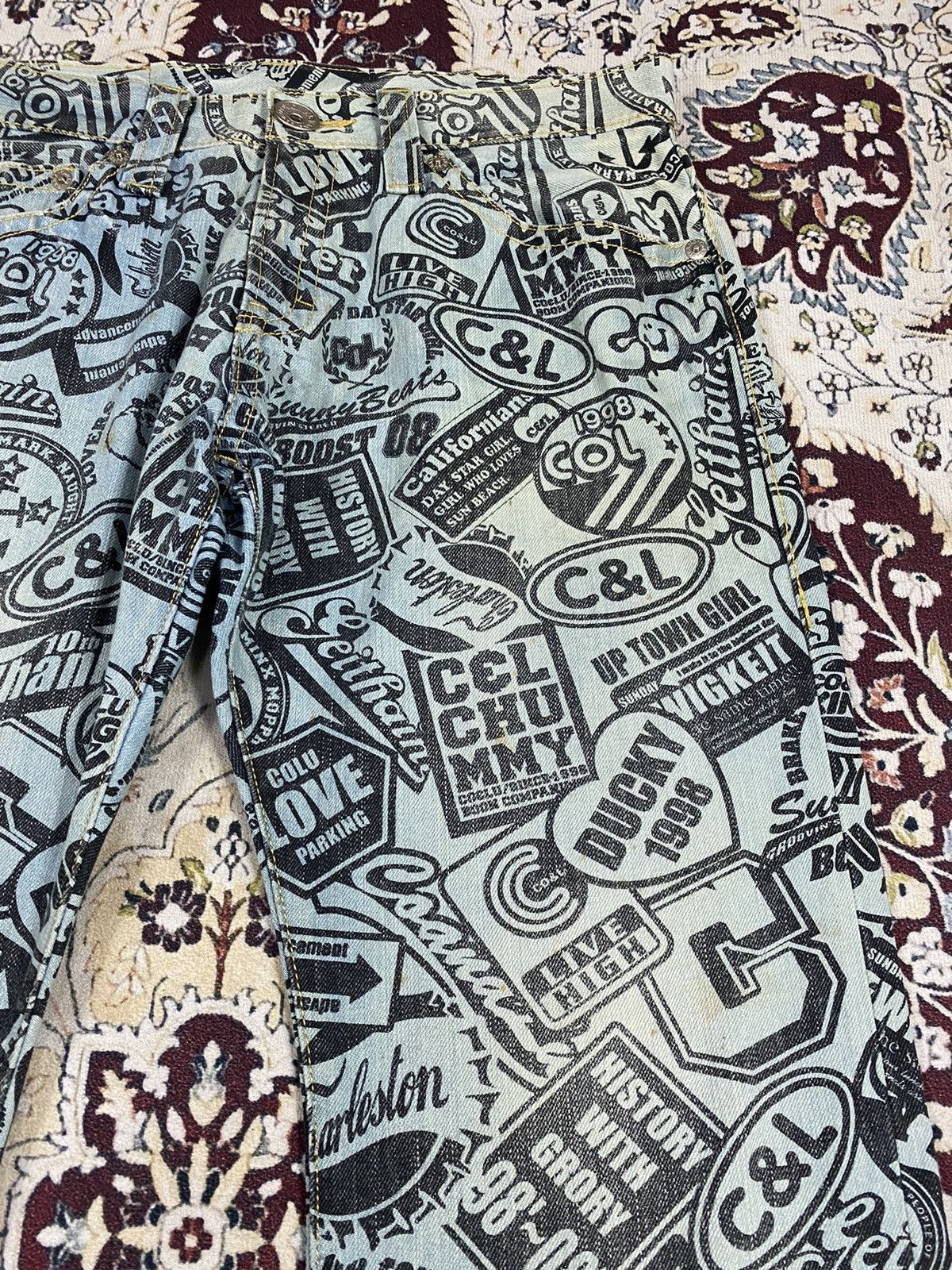 Japanese Brand Japanese brand X co lu co&lu overprint jeans Size US 34 / EU 50 - 20 Thumbnail
