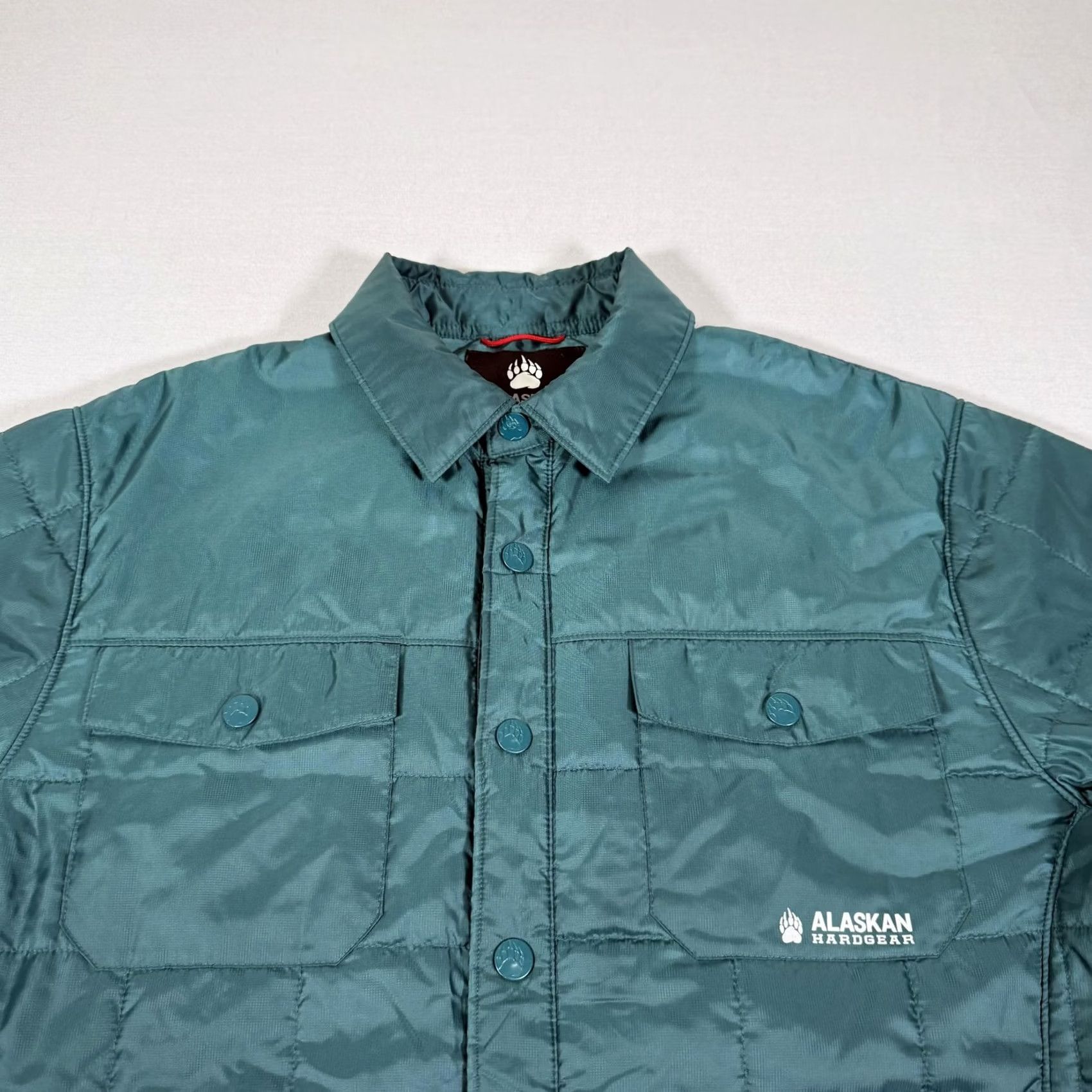 Vintage Alaskan Hardgear Jacket Mens L Green Quilted 3M Thinsulate Snap Shirt Puffer Size US L / EU 52-54 / 3 - 2 Thumbnail