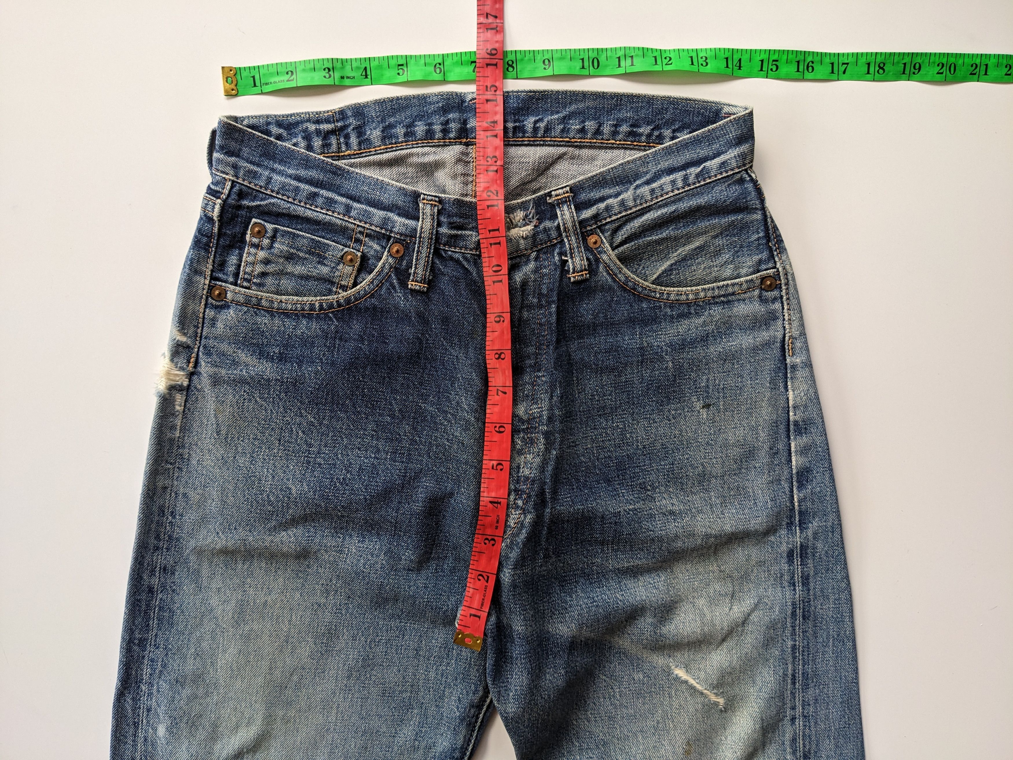 Denime Vintage Denime distressed faded selvedge jeans Size US 28 / EU 44 - 10 Thumbnail