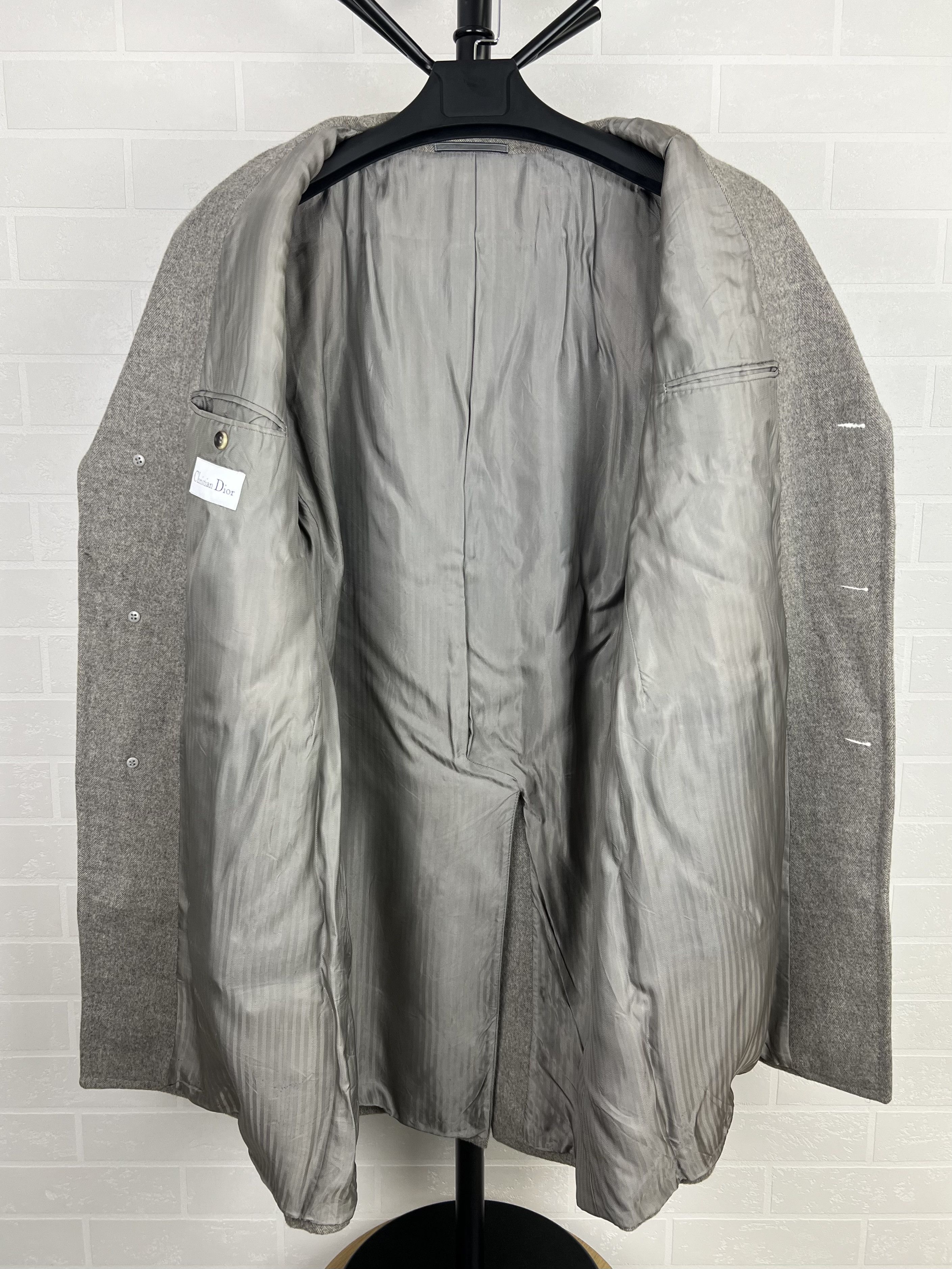 Christian Dior Monsieur CHRISTIAN DIOR Coat Jacket Wool Cashmere Vintage Gray Men's Size US XL / EU 56 / 4 - 6 Thumbnail