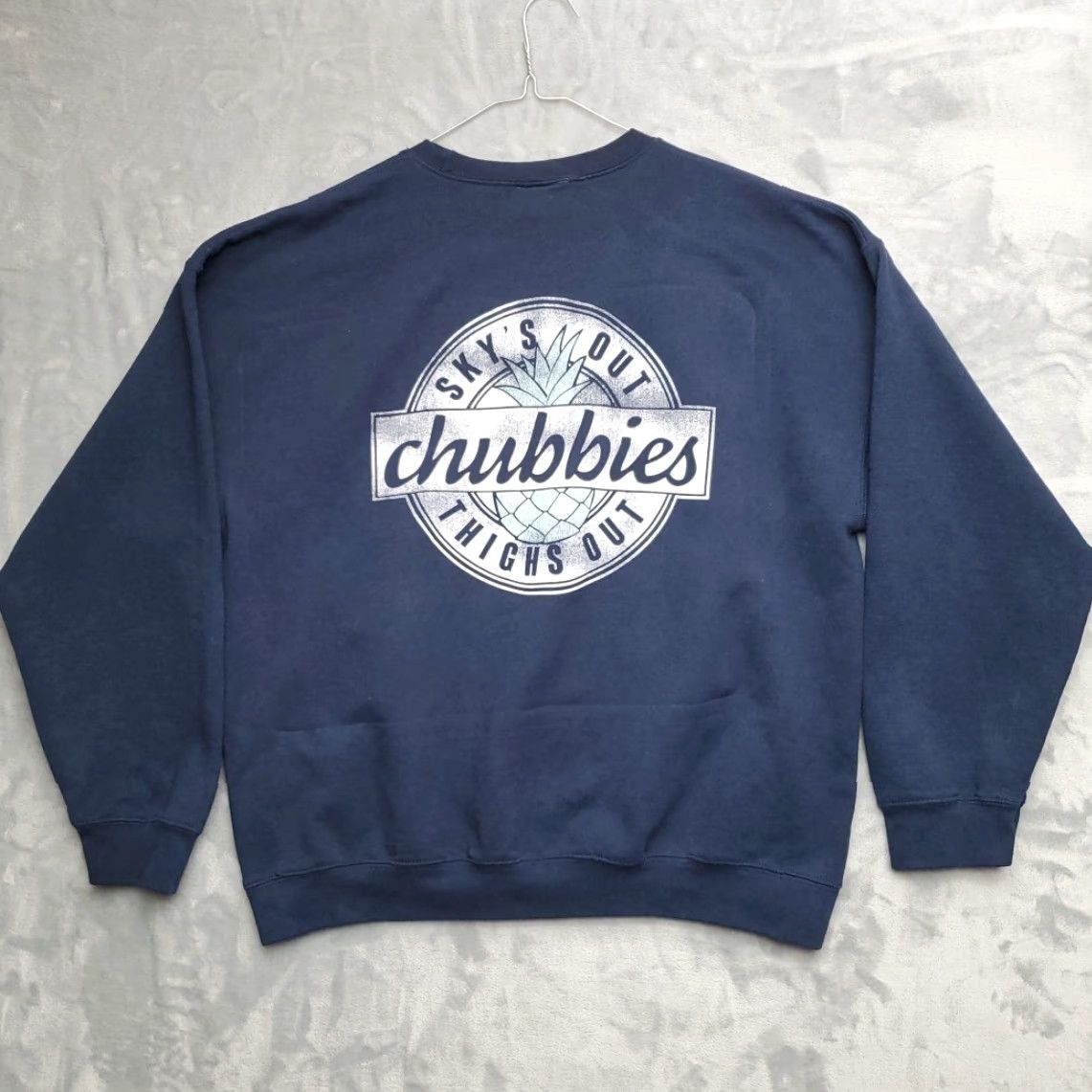 Chubbies Chubbies Sweatshirt Mens XL Navy Blue Crewneck Cotton Graphic Pullover Sweater Size US XL / EU 56 / 4 - 4 Thumbnail