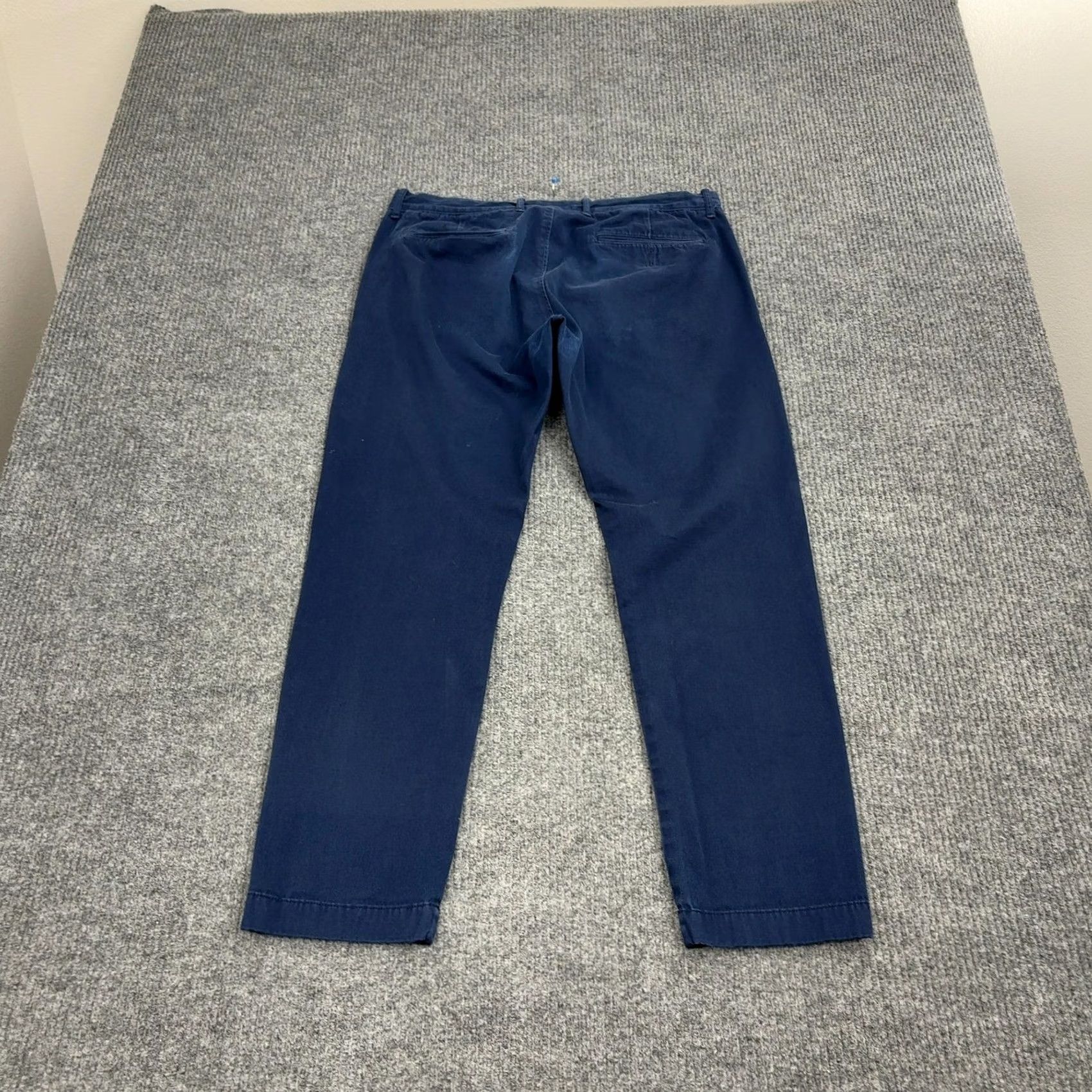 J.Crew J.CREW Chino Pants Slim 33x30 Navy Blue Cotton Stretch 484 Casual Style Mens Size US 35 - 4 Thumbnail