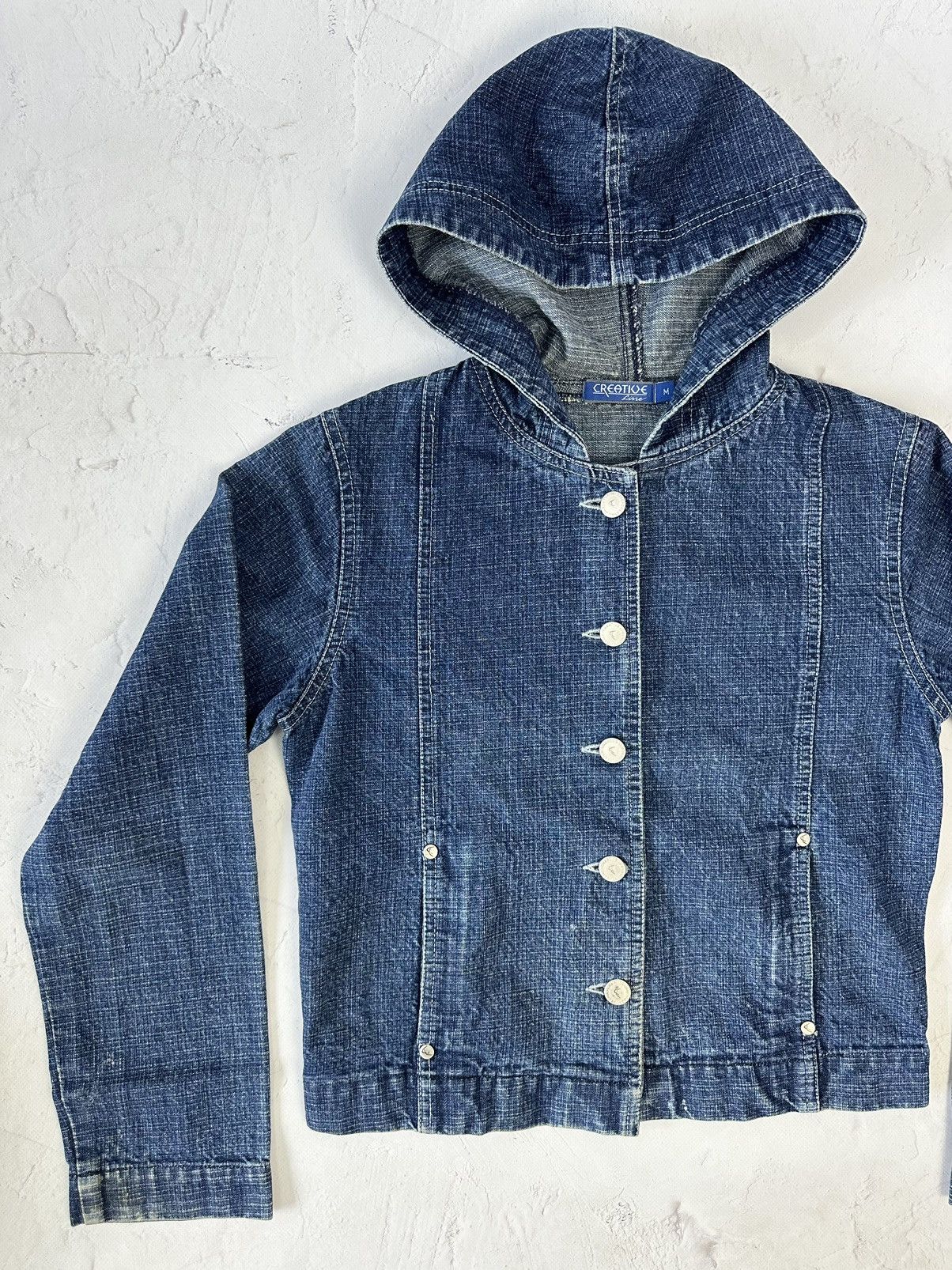 Beauty Beast × If Six Was Nine × Vintage Vintage Denim Hooded Crop Jacket Size M / US 6-8 / IT 42-44 - 2 Thumbnail