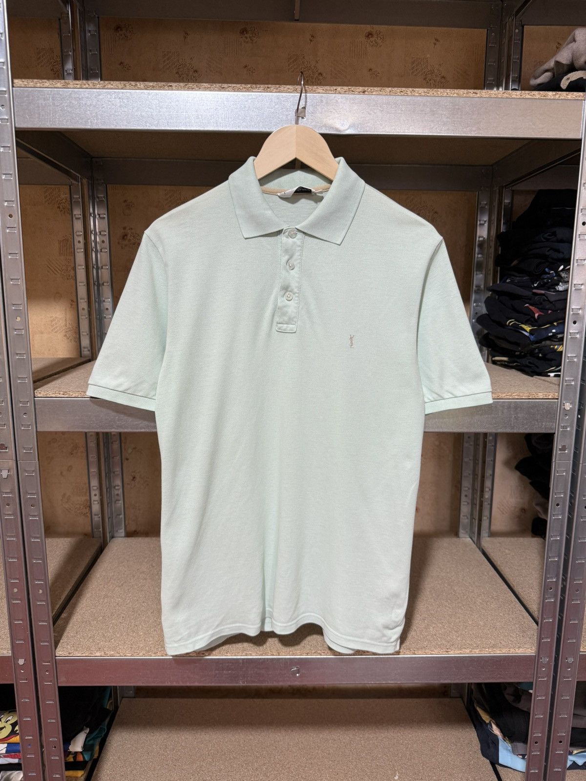 Vintage × Yves Saint Laurent Vintage 1990’s Yves Saint Laurent YSL Logo Polo T Shirt Size US S / EU 44-46 / 1 - 1 Thumbnail