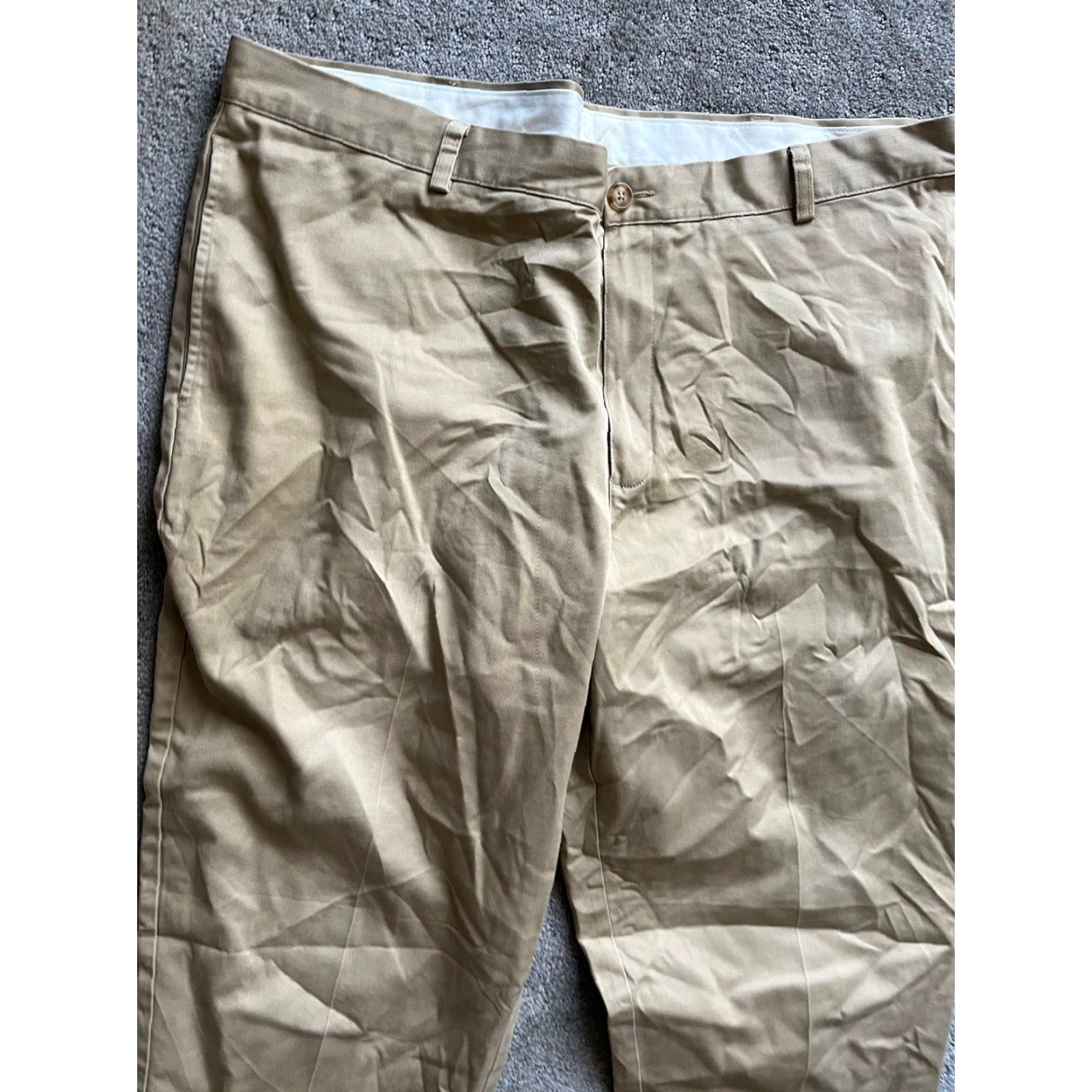 Vintage LL Bean Beige Chino Pants Classic Fit Mens Size 34x32 Khaki 212330 Size US 34 / EU 50 - 4 Thumbnail
