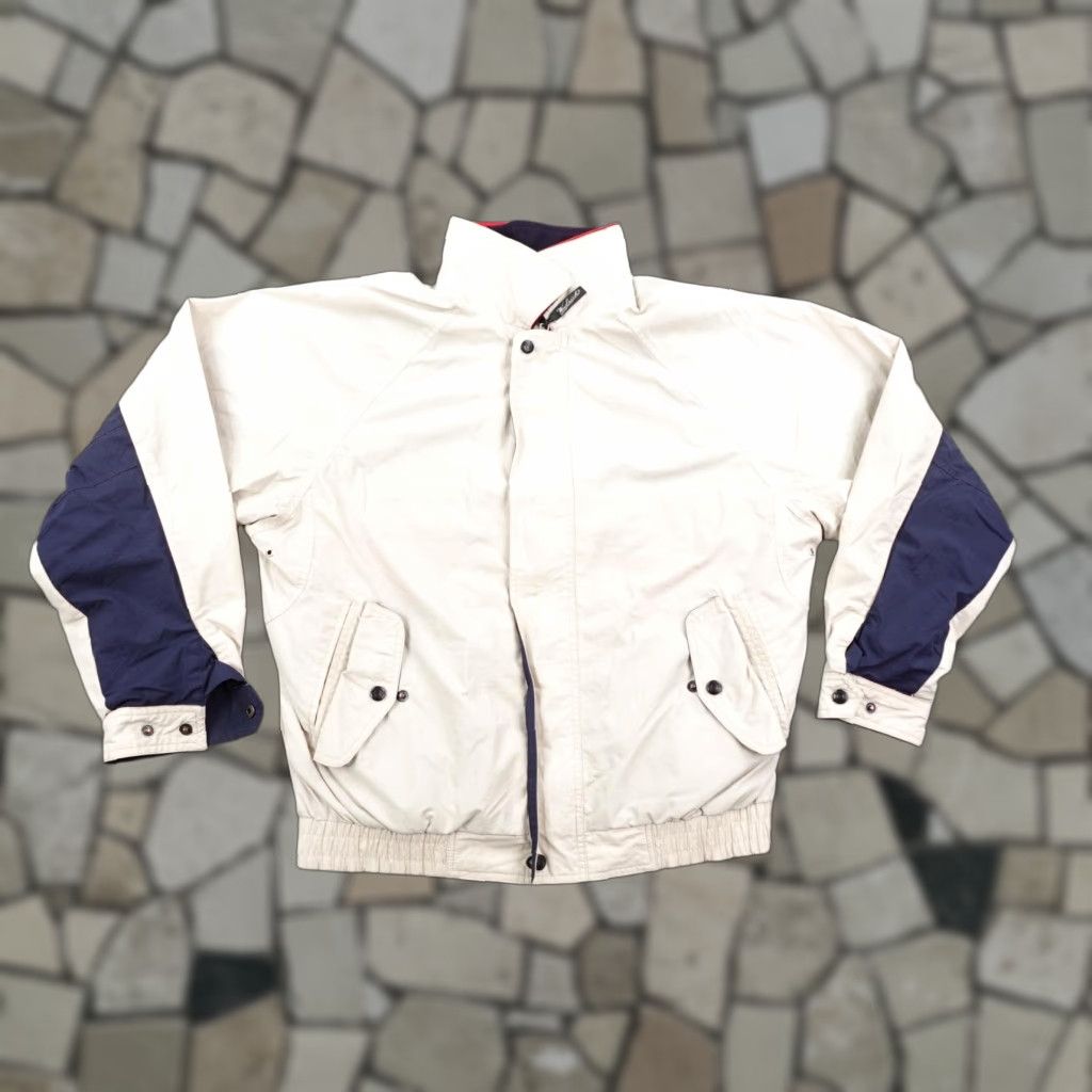 Vintage VINTAGE Woolrich Haversack System Windbreaker Jacket Mens M Beige Navy 90s Outdoor Windproof Zip Size US M / EU 48-50 / 2 - 1 Thumbnail
