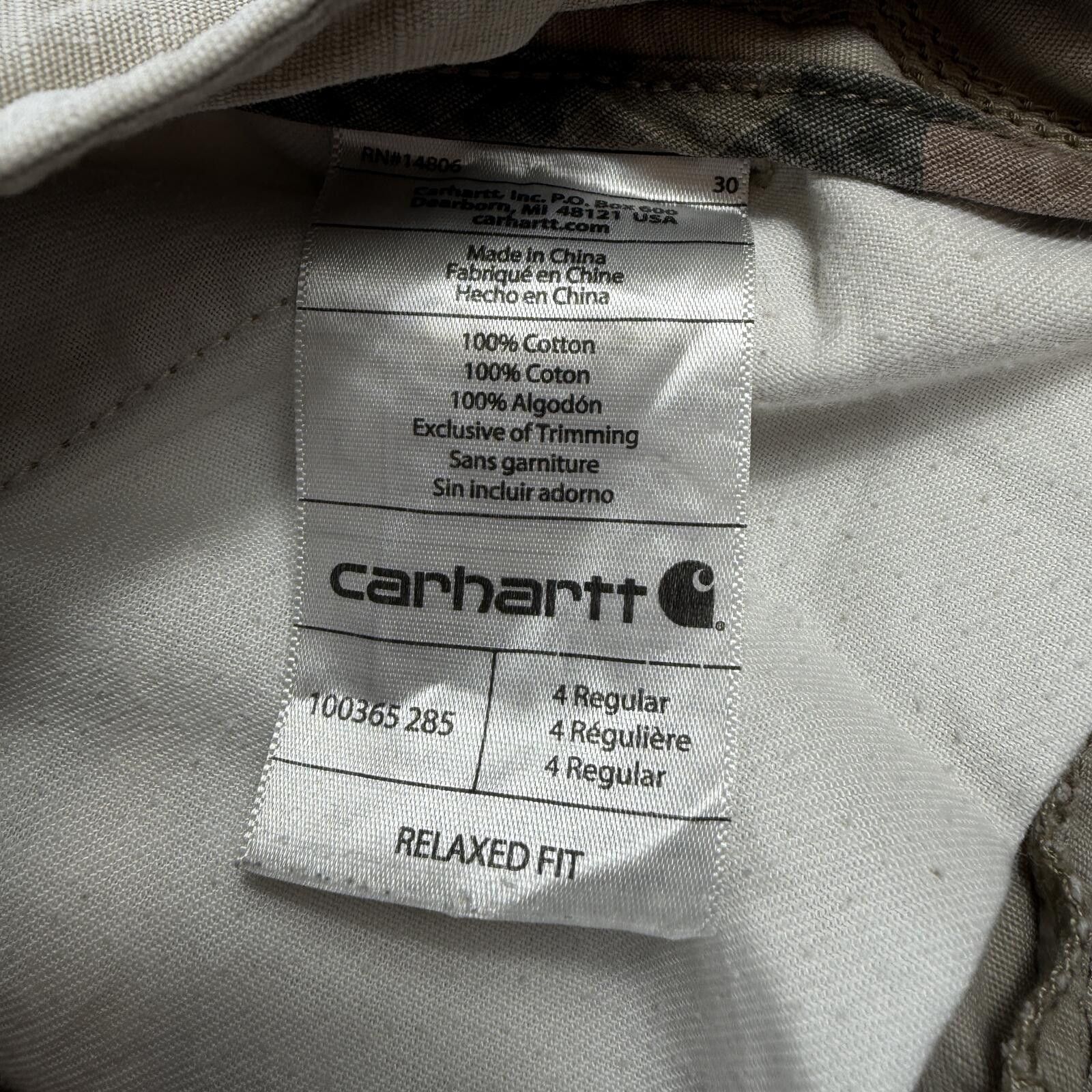 Carhartt Carhartt Relaxed Fit Cargo Pants Womens 4 Regular Tan Work Size 27" / US 4 / IT 40 - 6 Thumbnail