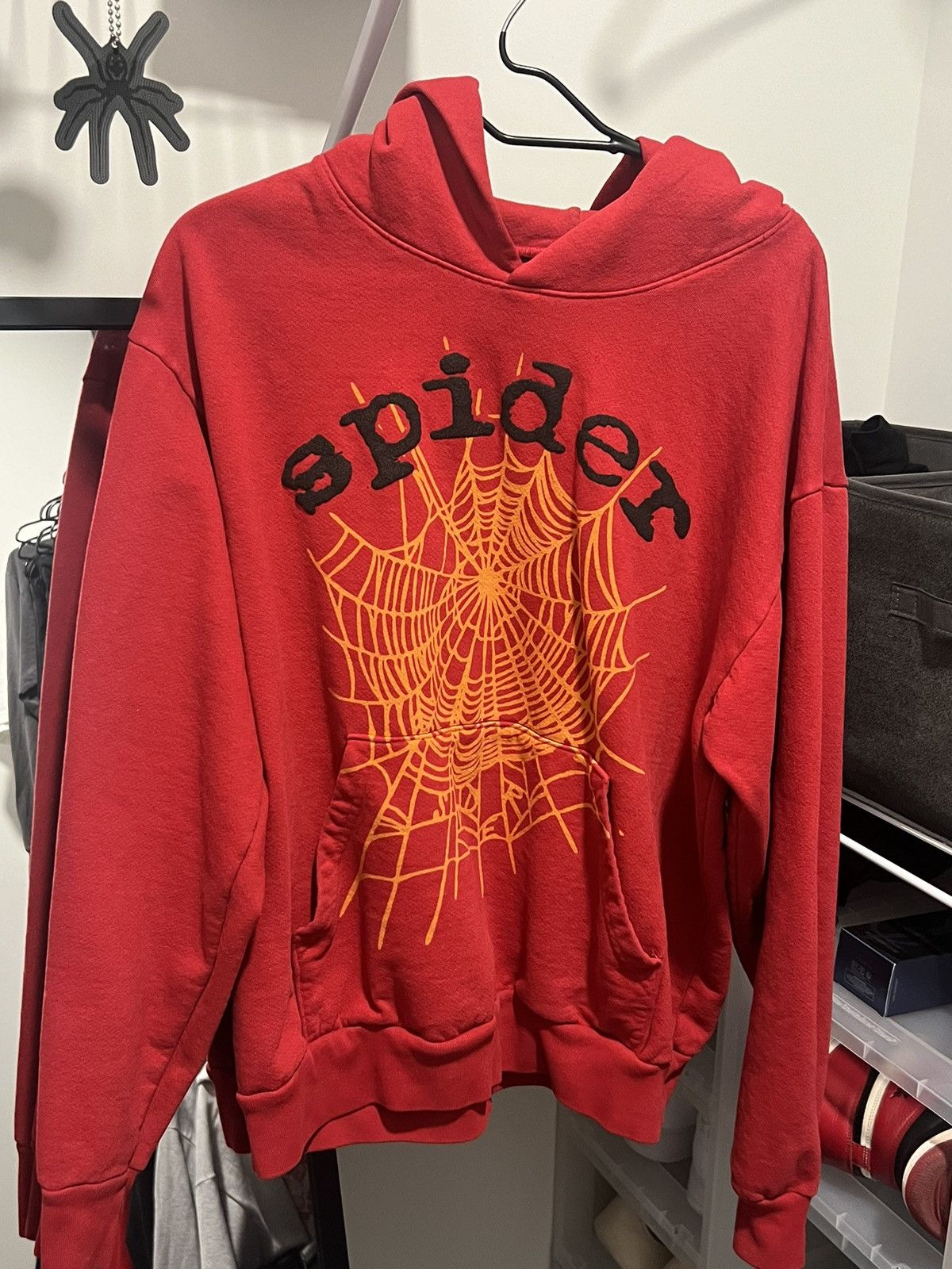 Spider Worldwide SPIDER OG RED HOODIE LARGE | Grailed