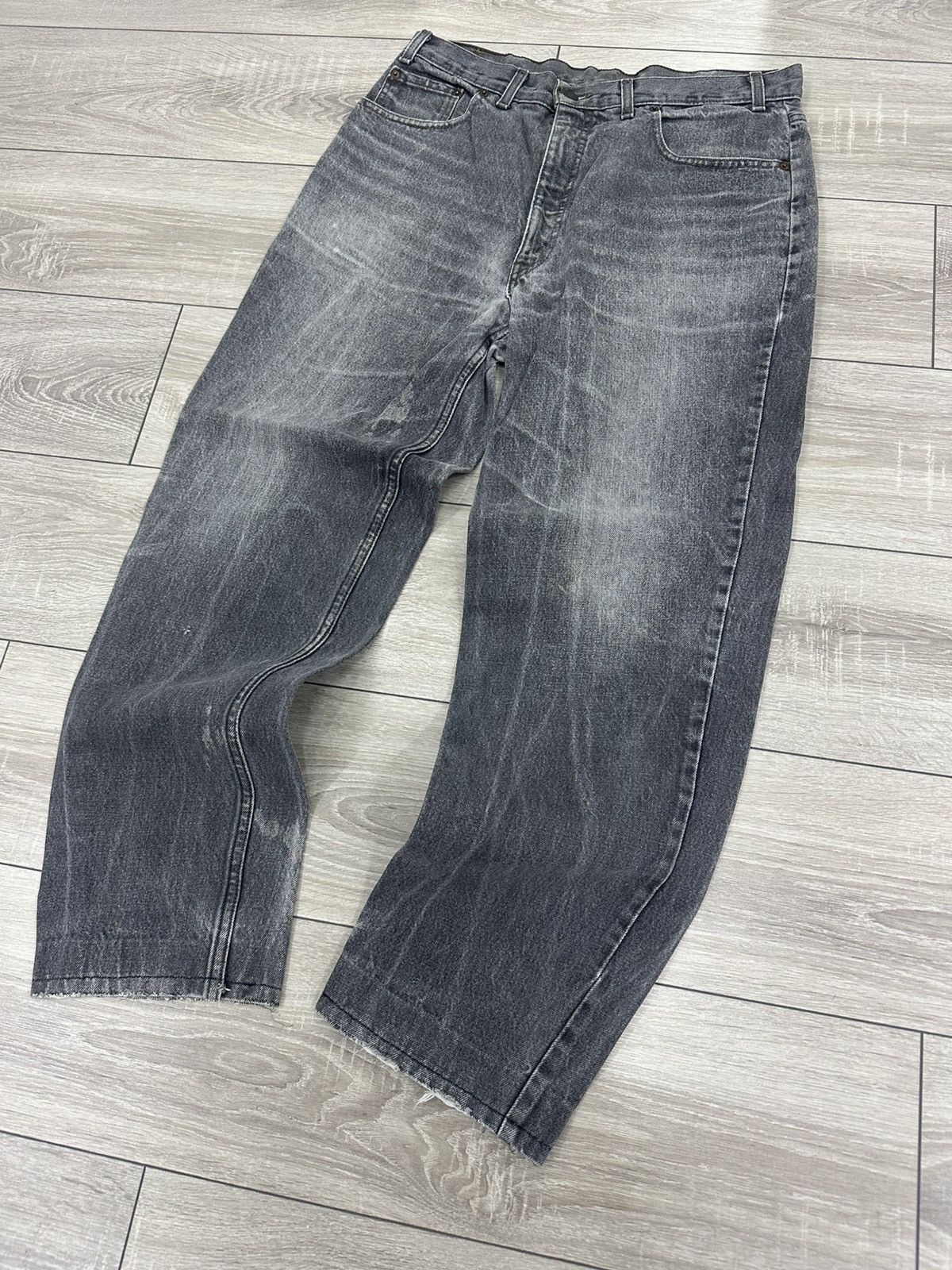Levi's Levis 80s Orange Tab Made in Belgium Jeans Gray Washed Size US 36 / EU 52 - 4 Thumbnail