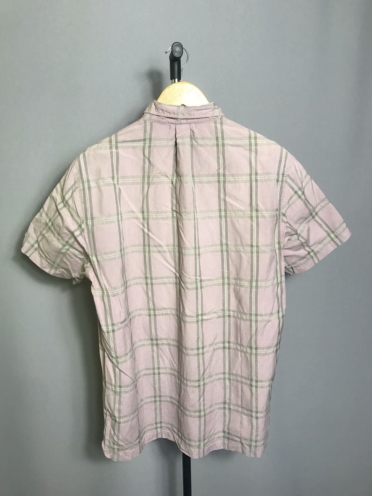 Vintage C.P. Company plaid mens shirt button pink short sleeve Size US L / EU 52-54 / 3 - 8 Thumbnail