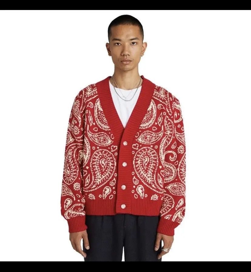 Ruben Kone PAISLEY CARDIGAN "SCARLET" Size US L / EU 52-54 / 3 - 1 Thumbnail