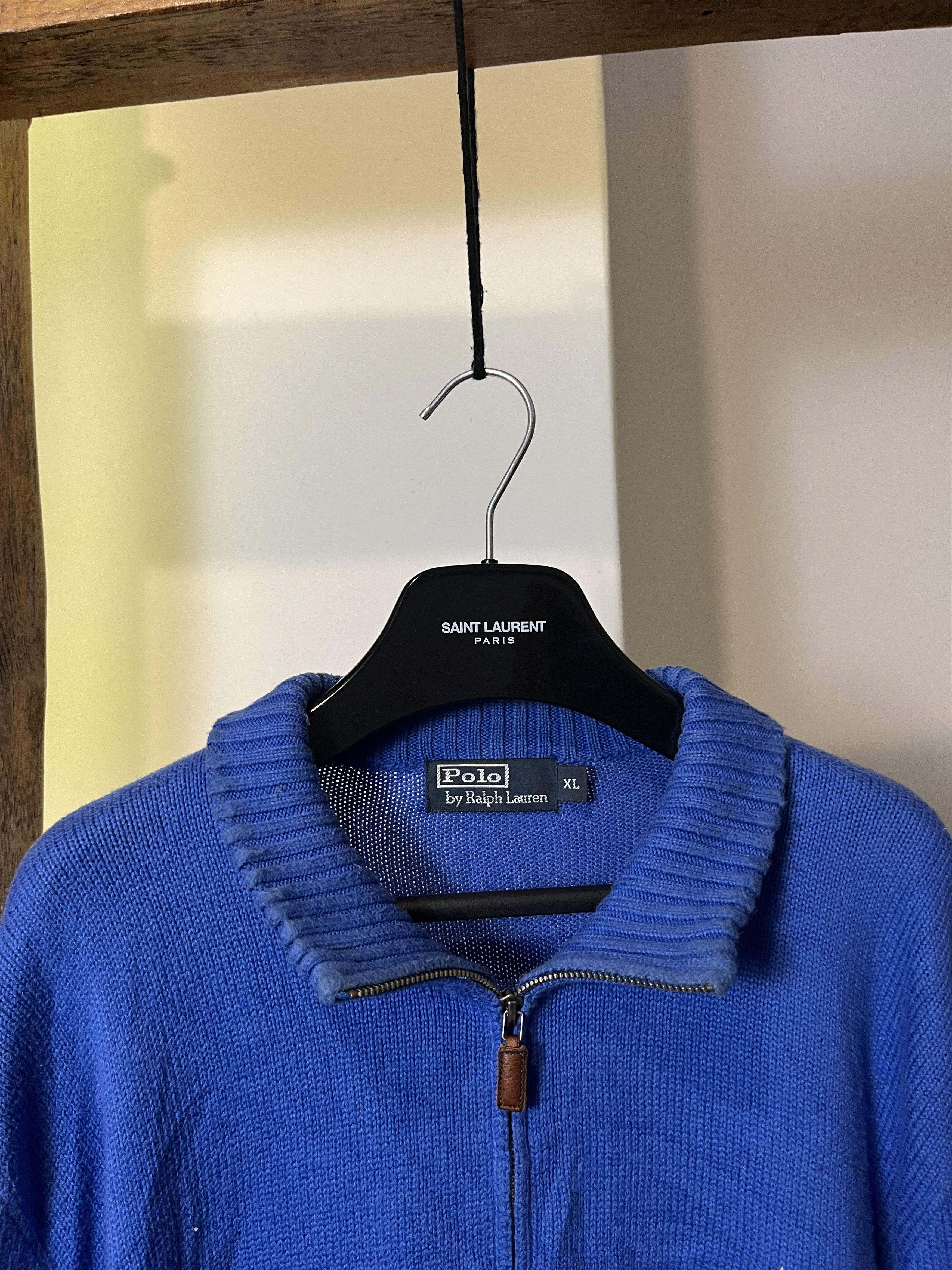 Polo Ralph Lauren × Vintage 90s Polo Ralph Lauren 1/4 Turtleneck Zipper Sweater Size US XL / EU 56 / 4 - 4 Thumbnail