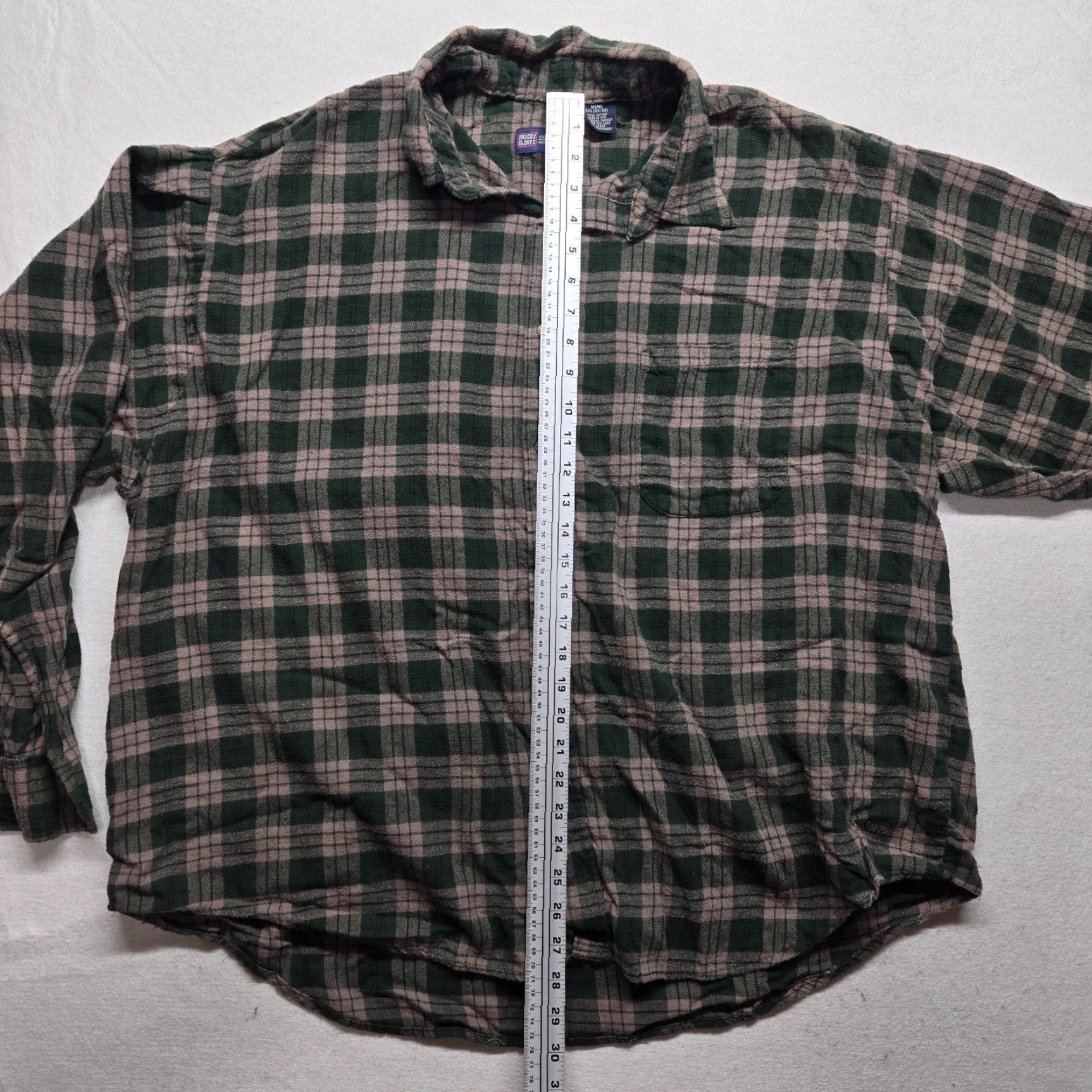 Faded Glory Faded Glory Shirt Plaid Button-Down Long Sleeve Adult Men's 3XL Multicolor Cotton Flannel Heavyweight Casual Workwear Size US XXL / EU 58 / 5 - 6 Thumbnail