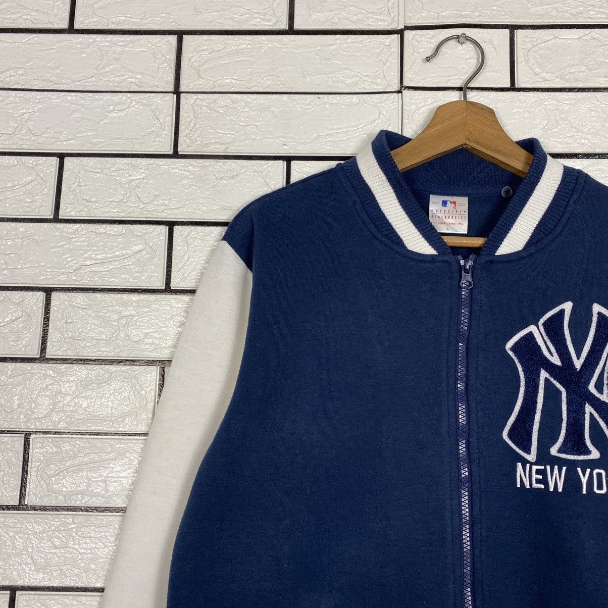 MLB 📌Vintage Bomber Jacket MLB New York NY Yankees Big Logo Size US L / EU 52-54 / 3 - 8 Thumbnail