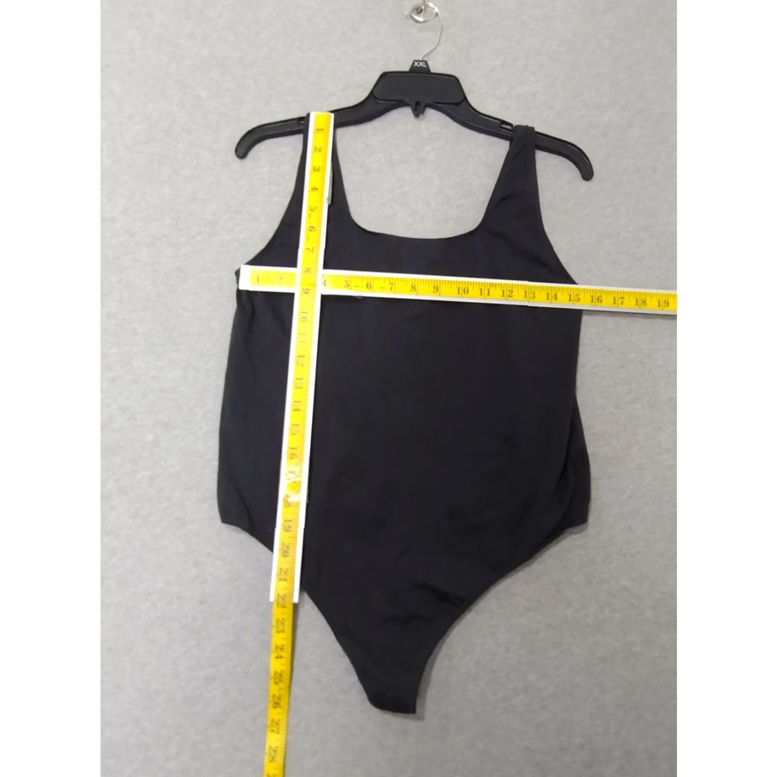 SKIMS SKIMS One Piece Brazilian Thong Color Eclipse Size 2X Sleeveless Cotton Spandex Black, Regular Fit, Leotard, Solid, Women, 2X, Set Includes: None Size 40" / US 18 - 4 Thumbnail