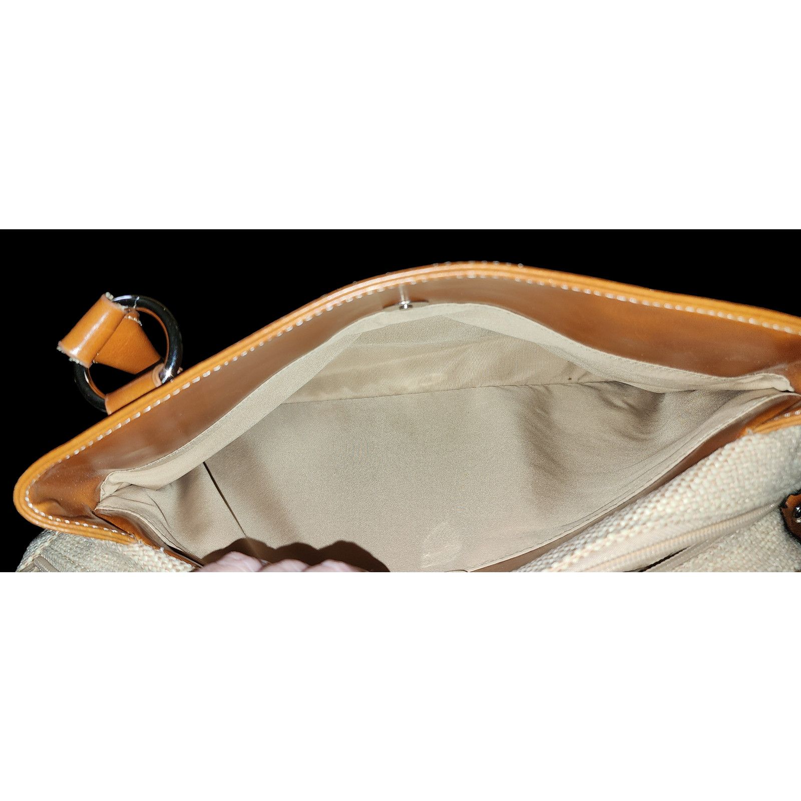 Giani Bernini Vintage Giani Bernini cream and aldo brown shoulder bag. Size ONE SIZE - 4 Thumbnail