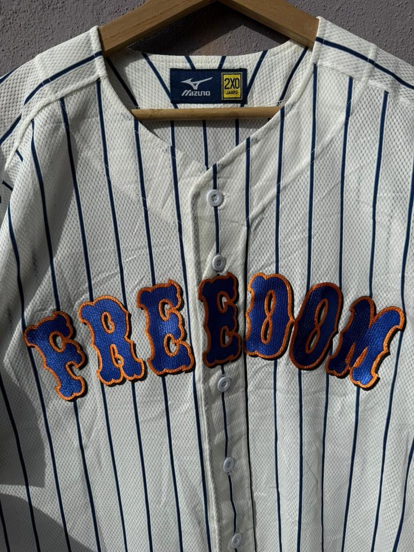 Mizuno Mizuno Jersey baseball " FREEDOM " Size US XL / EU 56 / 4 - 2 Thumbnail