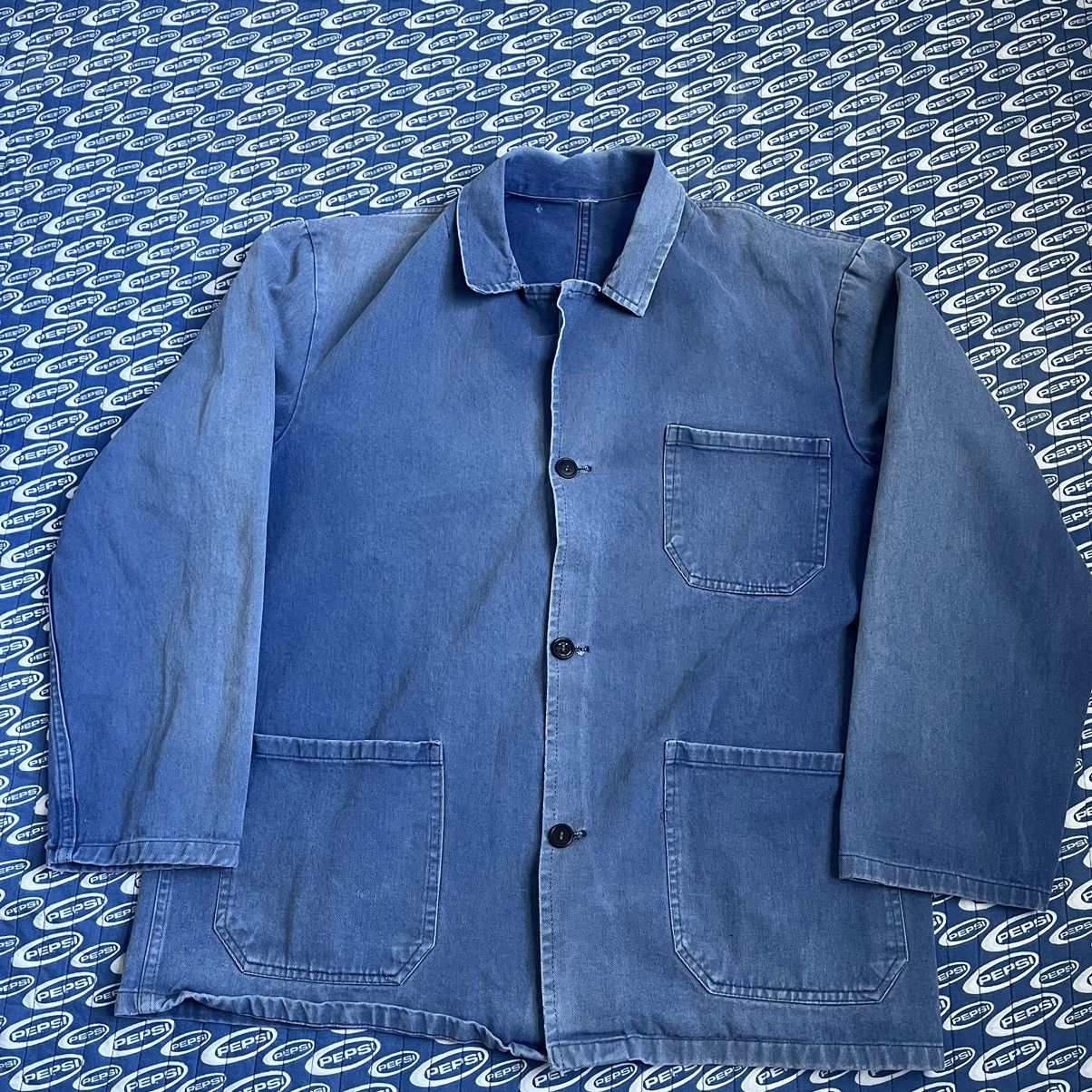 Other × Vintage Vintage 60s French German Work Chore Coat Faded