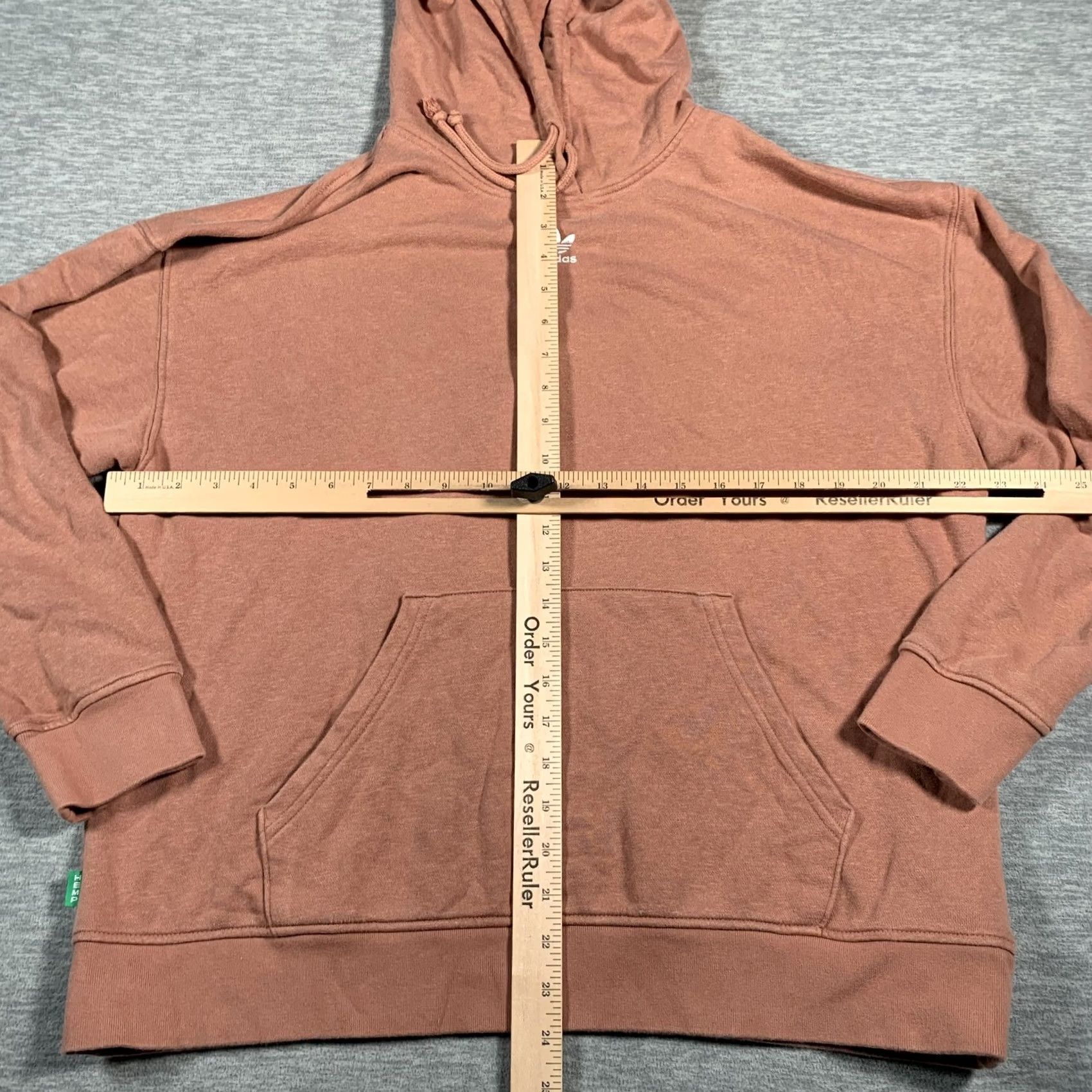 Adidas Adidas Originals Hoodie Womens Large Brown Trefoil Pullover Hemp Blend Size L / US 10 / IT 46 - 7 Thumbnail
