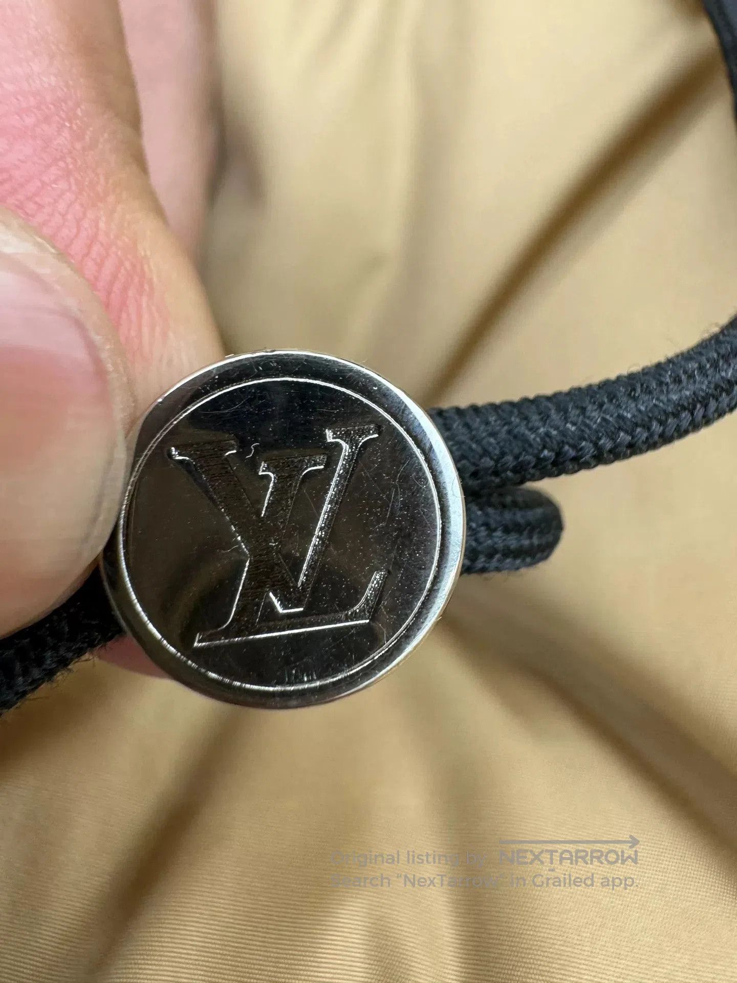 Louis Vuitton LV Space Black Silver Adjustable Bracelet. Size ONE SIZE - 4 Thumbnail