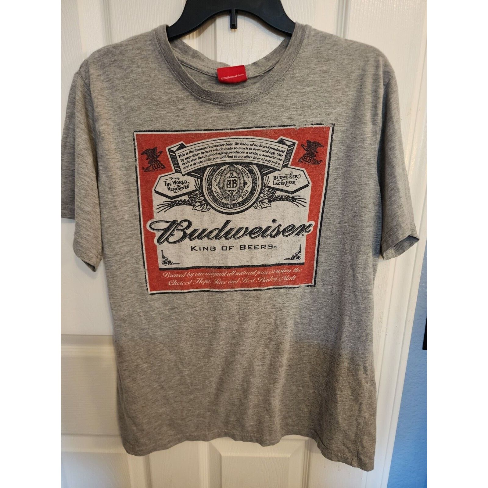 Budweiser Vtg Budweiser Logo 2013 Large Mens T Shirt King of Beers Size US L / EU 52-54 / 3 - 1 Thumbnail