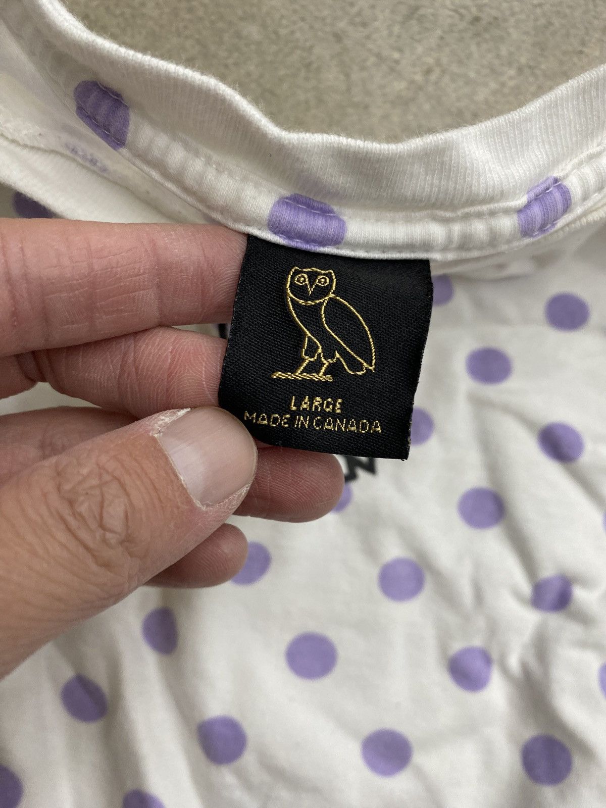 October's Very Own OVO Owl Polka Dot Long Sleeve Size US L / EU 52-54 / 3 - 3 Thumbnail