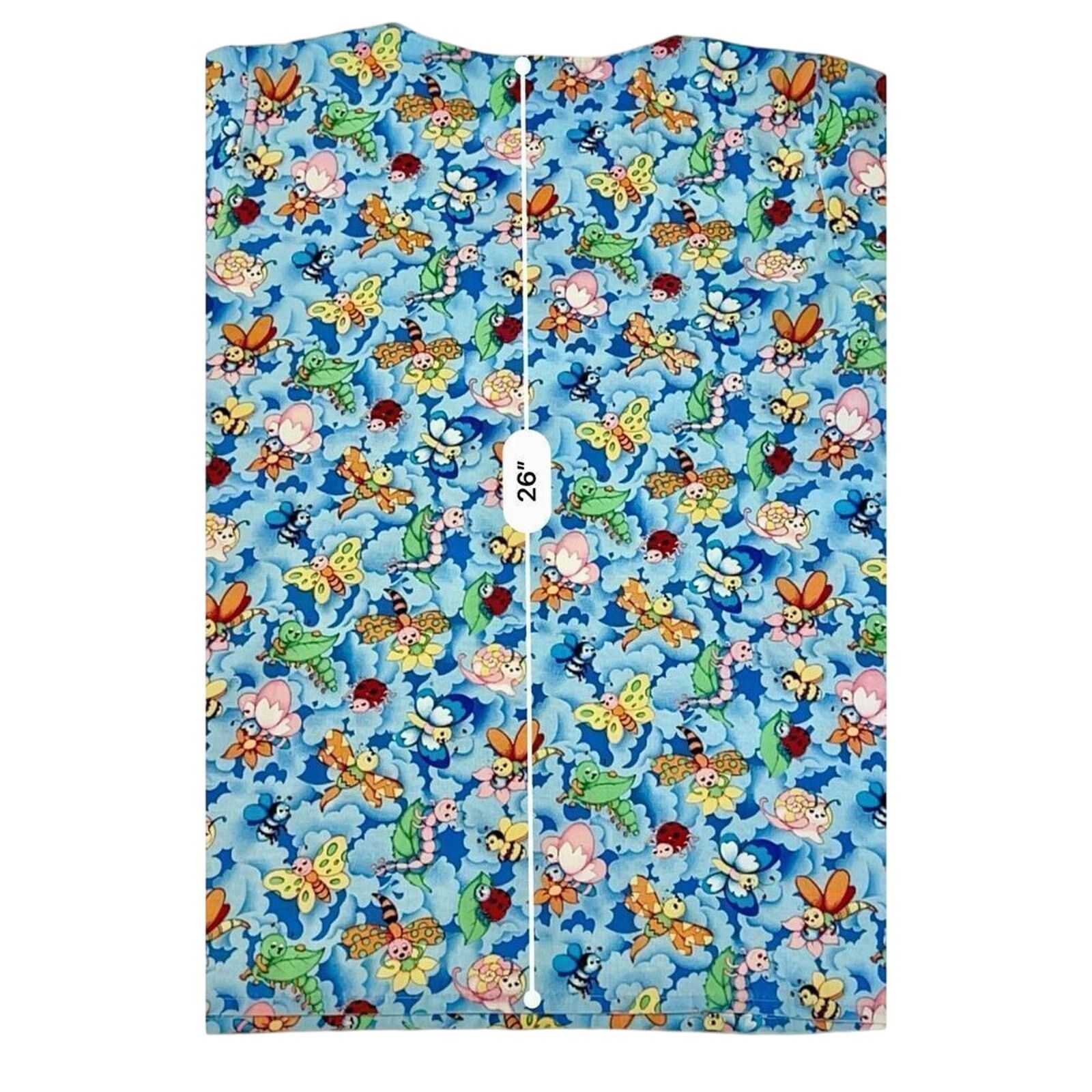 Other Landau Scrub Medical Top MEDIUM Bugs Insects Blue Casual Size M / US 6-8 / IT 42-44 - 7 Thumbnail