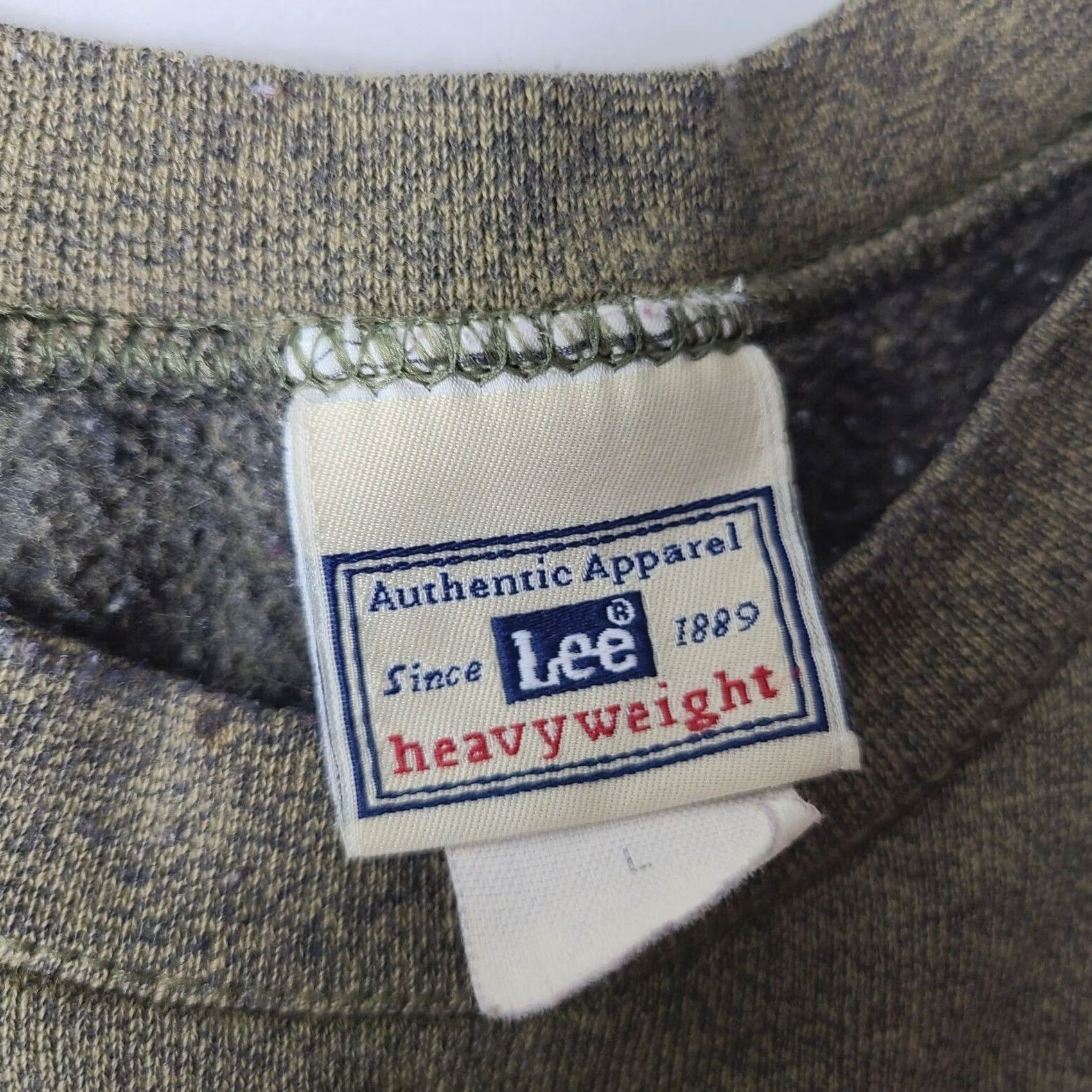 Lee VINTAGE Lee Heavyweight Crewneck Sweatshirt Large Green Unisex Adults Crew Neck 90s New York Embroidered Sweatshirt Size US L / EU 52-54 / 3 - 3 Thumbnail