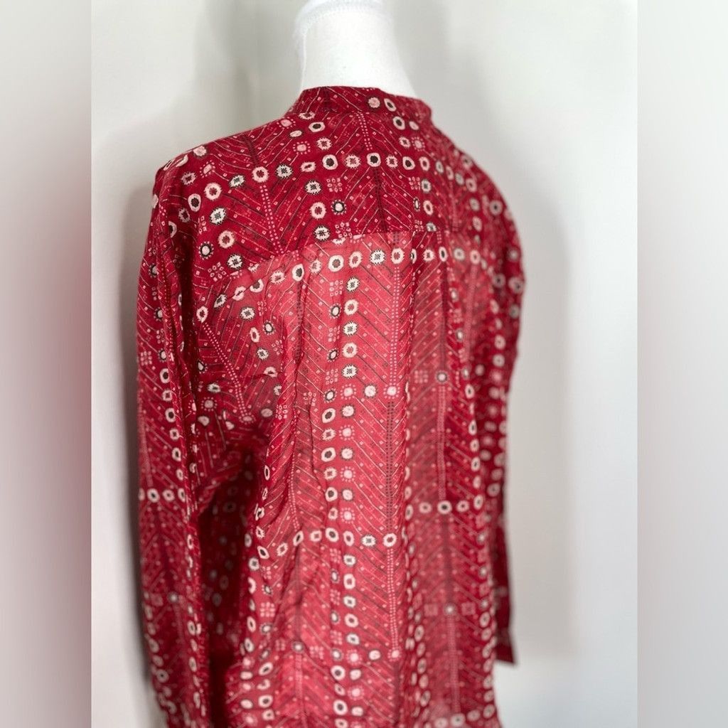 Isabel Marant Etoile NWT Isabel Marant Etoile Mexika Top in Red Button Down 36 Size S / US 4 / IT 40 - 11 Thumbnail