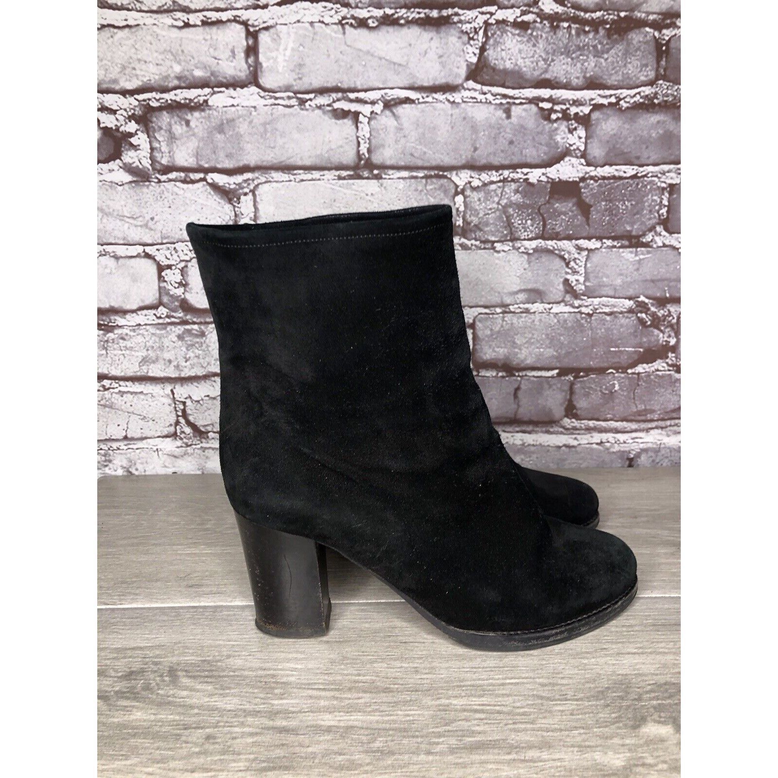 Jil Sander Jil Sander Black Suede Leather Pull On Heel Booties Boots Wo Size US 5 / IT 35 - 19 Thumbnail