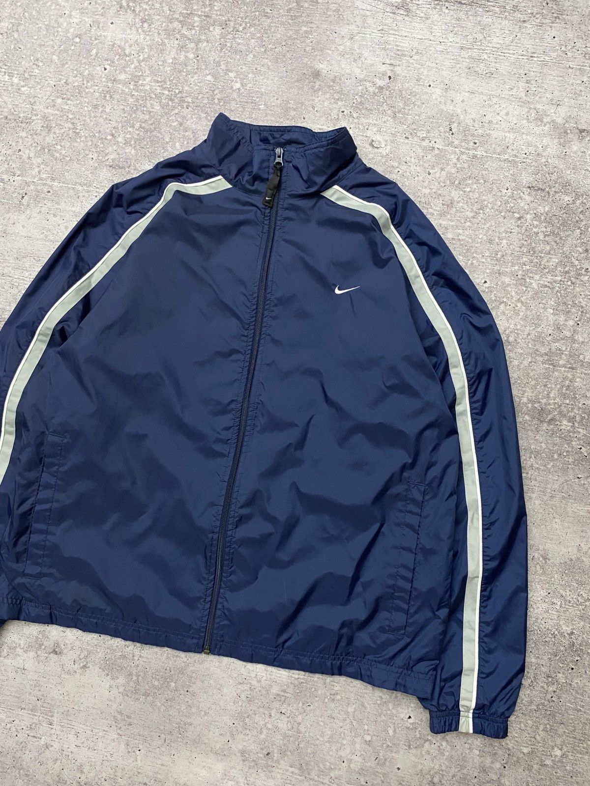 Nike × Vintage 90’s Vintage Nylon Stripe Jacket Size US L / EU 52-54 / 3 - 2 Thumbnail