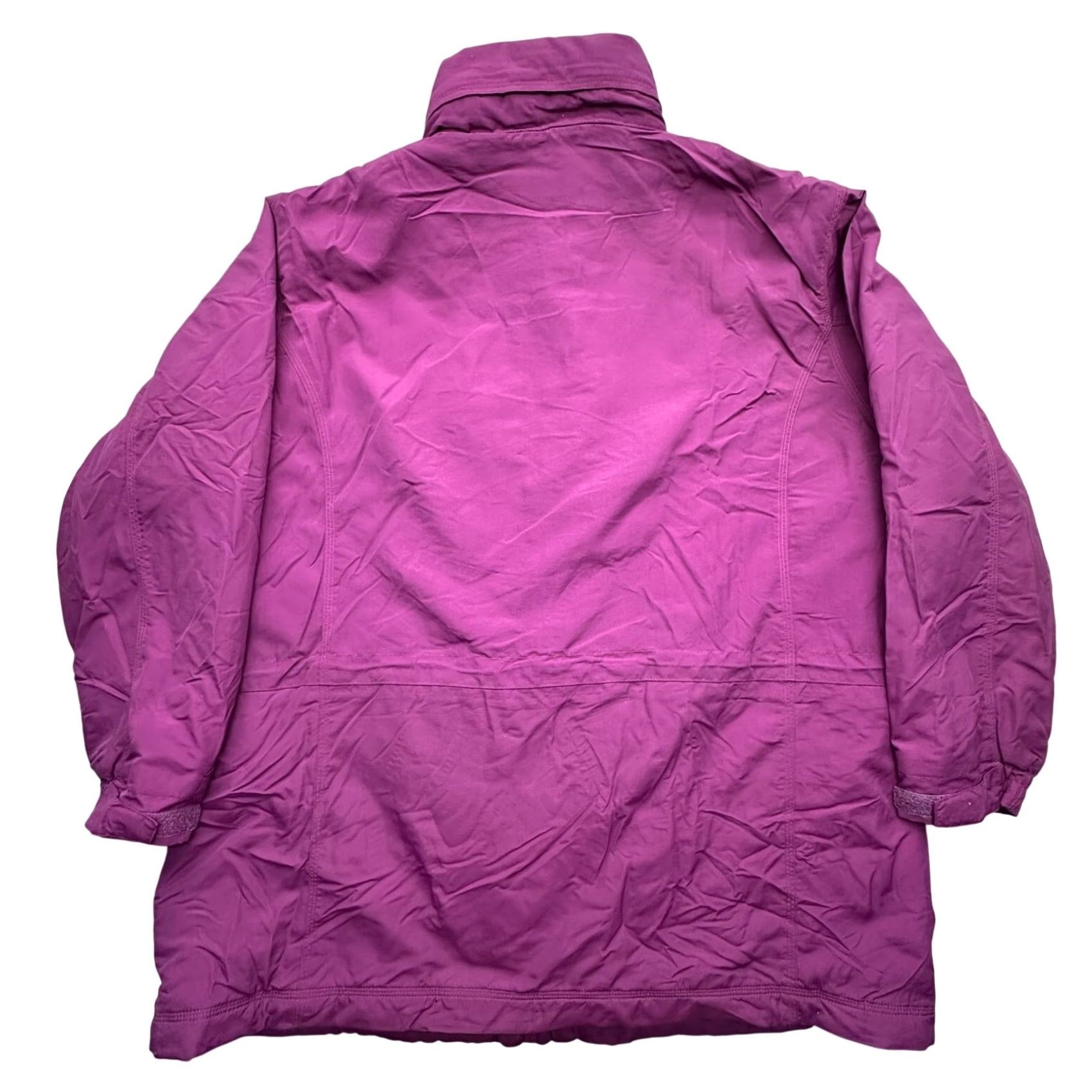 Vintage L.L. Bean Parka Jacket Womens Plus 1X Purple Fleece Lined Hooded Full Zip Pockets Nylon Polyester Long Winter Fall Slim? Size XL / US 12-14 / IT 48-50 - 7 Thumbnail