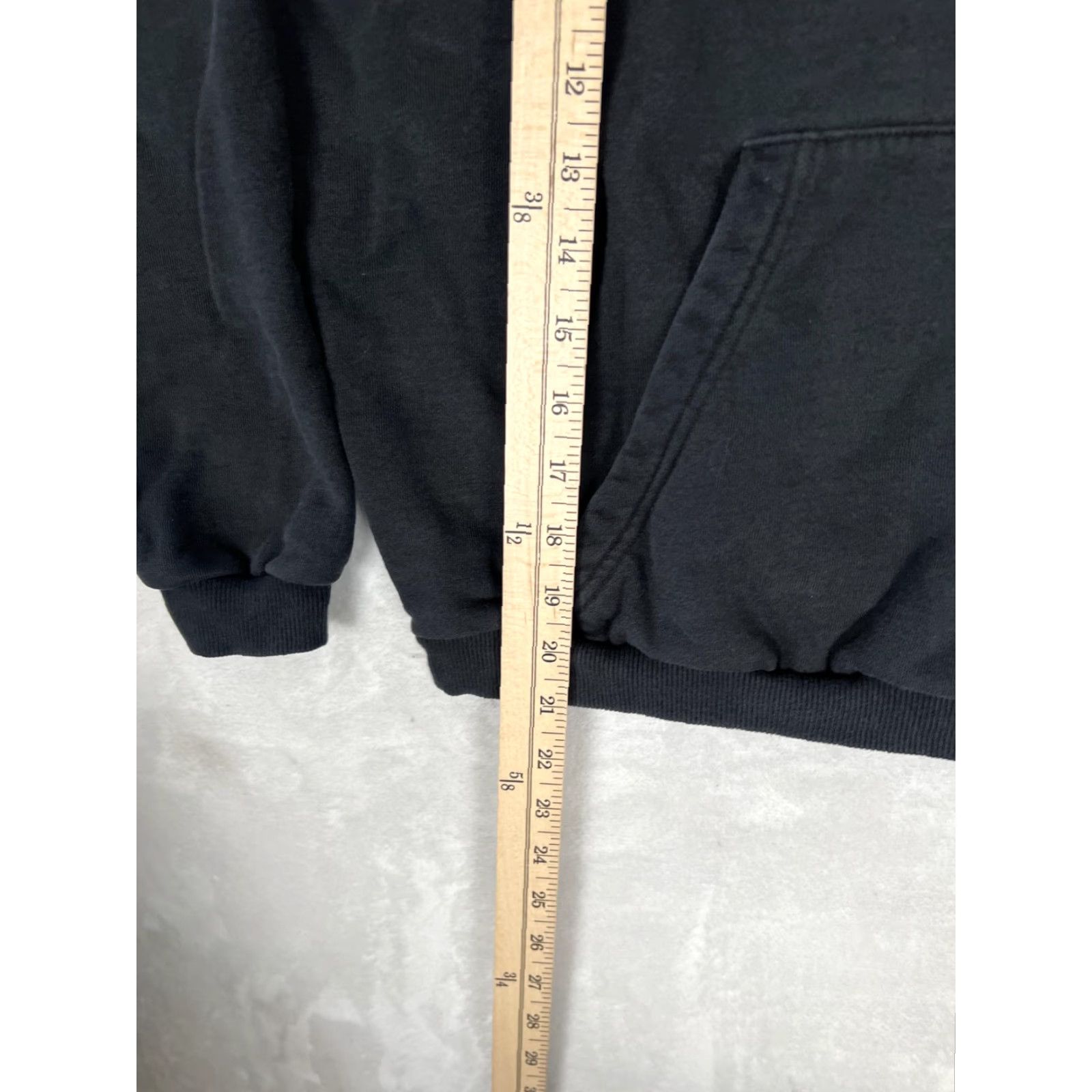 Vintage Parade Hoodie Mens Small Black Logo Patch Skater Pullover Fleece Sweatshirt Size US S / EU 44-46 / 1 - 4 Thumbnail