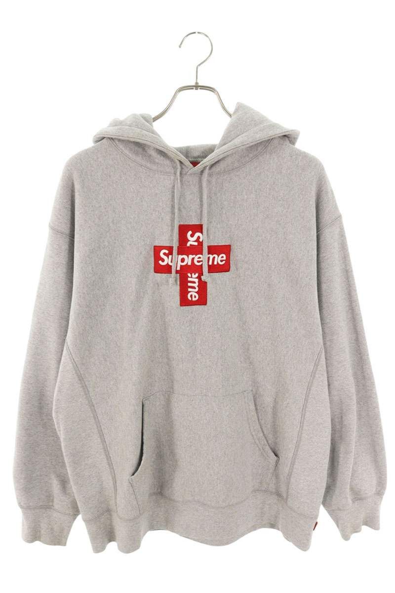 Streetwear × Supreme SUPREME FW20 GREY CROSS BOX LOGO HOODIE