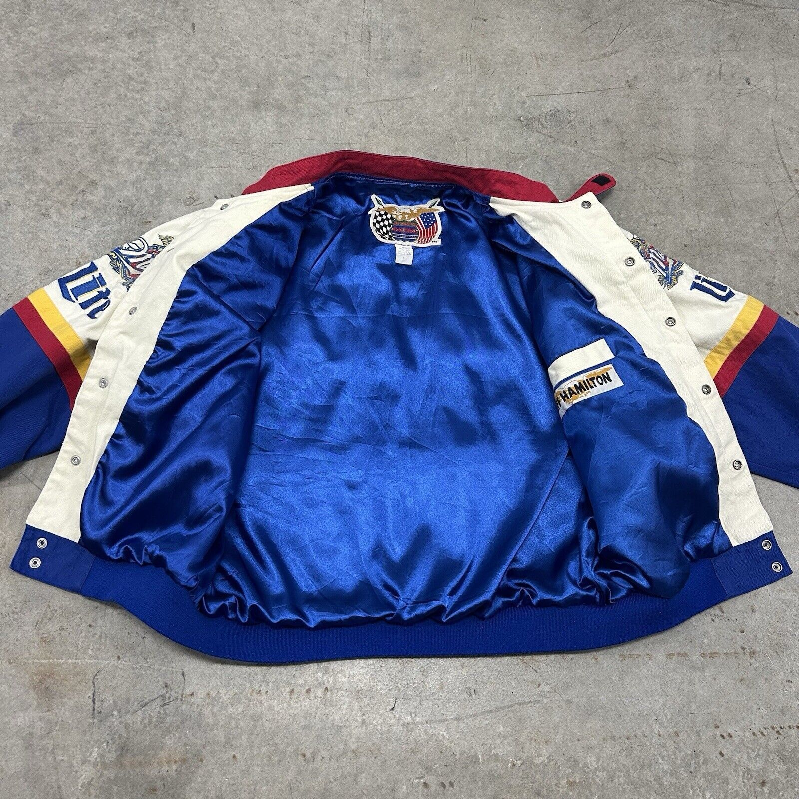 Jeff Hamilton Vintage Jeff Hamilton NASCAR Miller Lite Rusty Racing Jacket Size US L / EU 52-54 / 3 - 11 Thumbnail