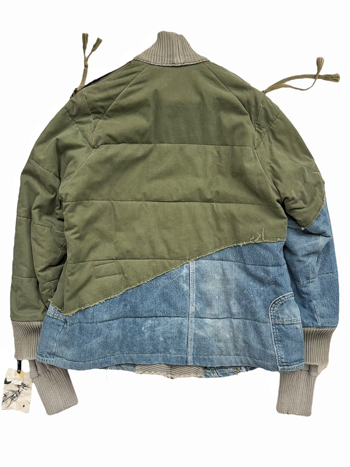 Greg Lauren GRAIL Double Layer Denim Military Cloth Arm Zip Bomber Size US M / EU 48-50 / 2 - 3 Thumbnail