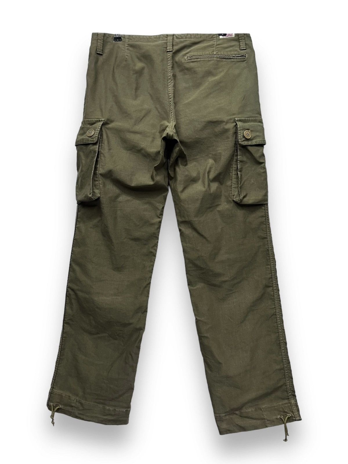 HOLLYWOOD RANCH MARKET HR MARKET Comfort Stretch Ctn Olive Drawstring Cargo Pants. Size US 34 / EU 50 - 4 Thumbnail