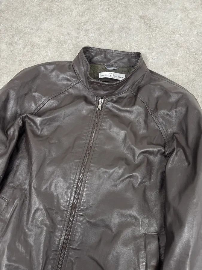 Daniele Alessandrini 2000s Daniele Alessandrini Brown Bomber Leather Jacket Size US M / EU 48-50 / 2 - 5 Thumbnail