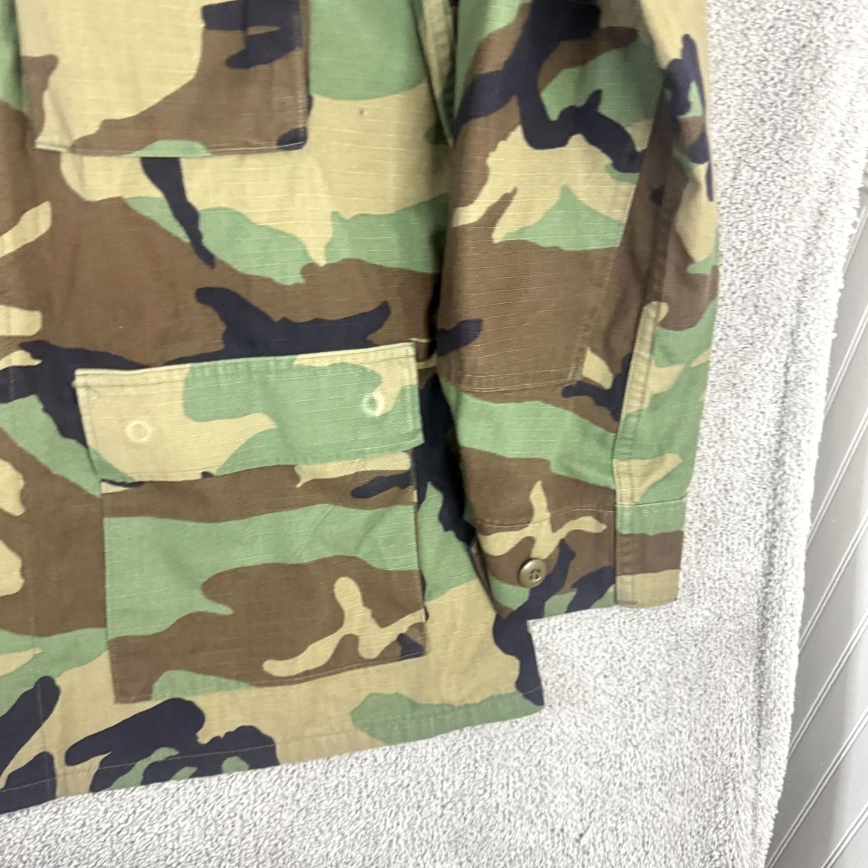 American Apparel American Apparel Jacket Mens L Green Camo US Army BDU Combat Button Front Size US L / EU 52-54 / 3 - 3 Thumbnail