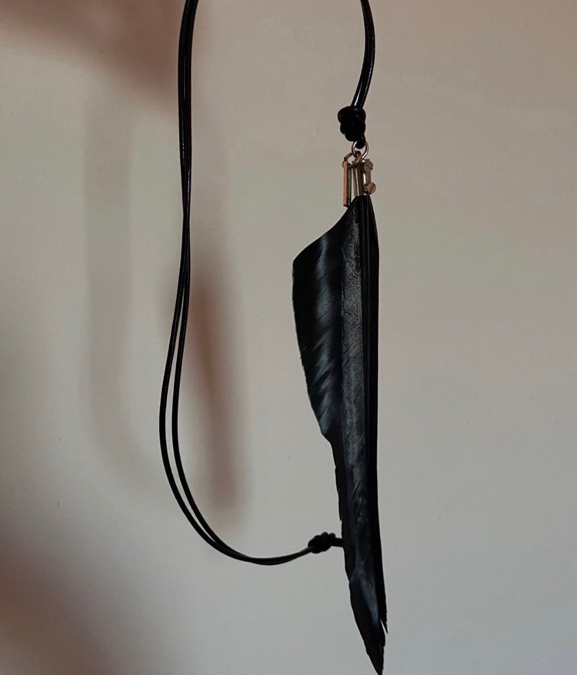 Ann Demeulemeester ann demeulemeester Feather necklace Black jewelry pendant Size ONE SIZE - 1 Thumbnail